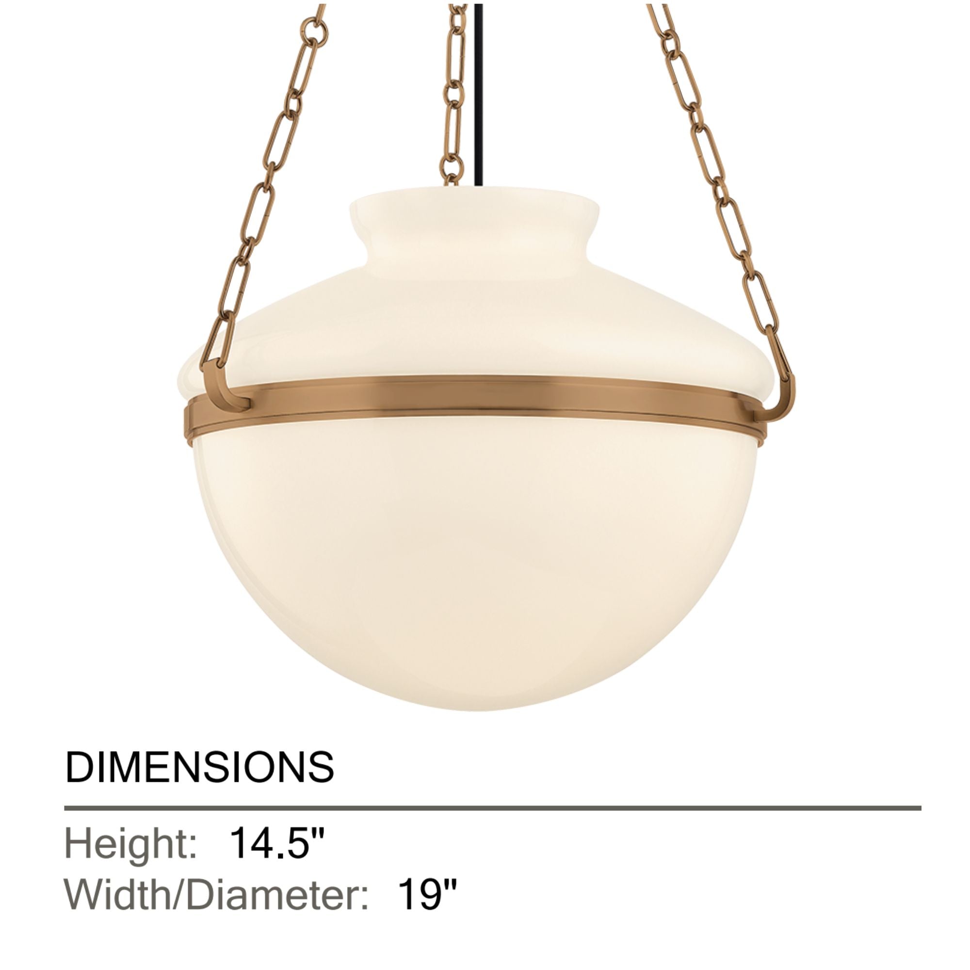 Troy Paradigm 19 in. Pendant Light, Patina Brass