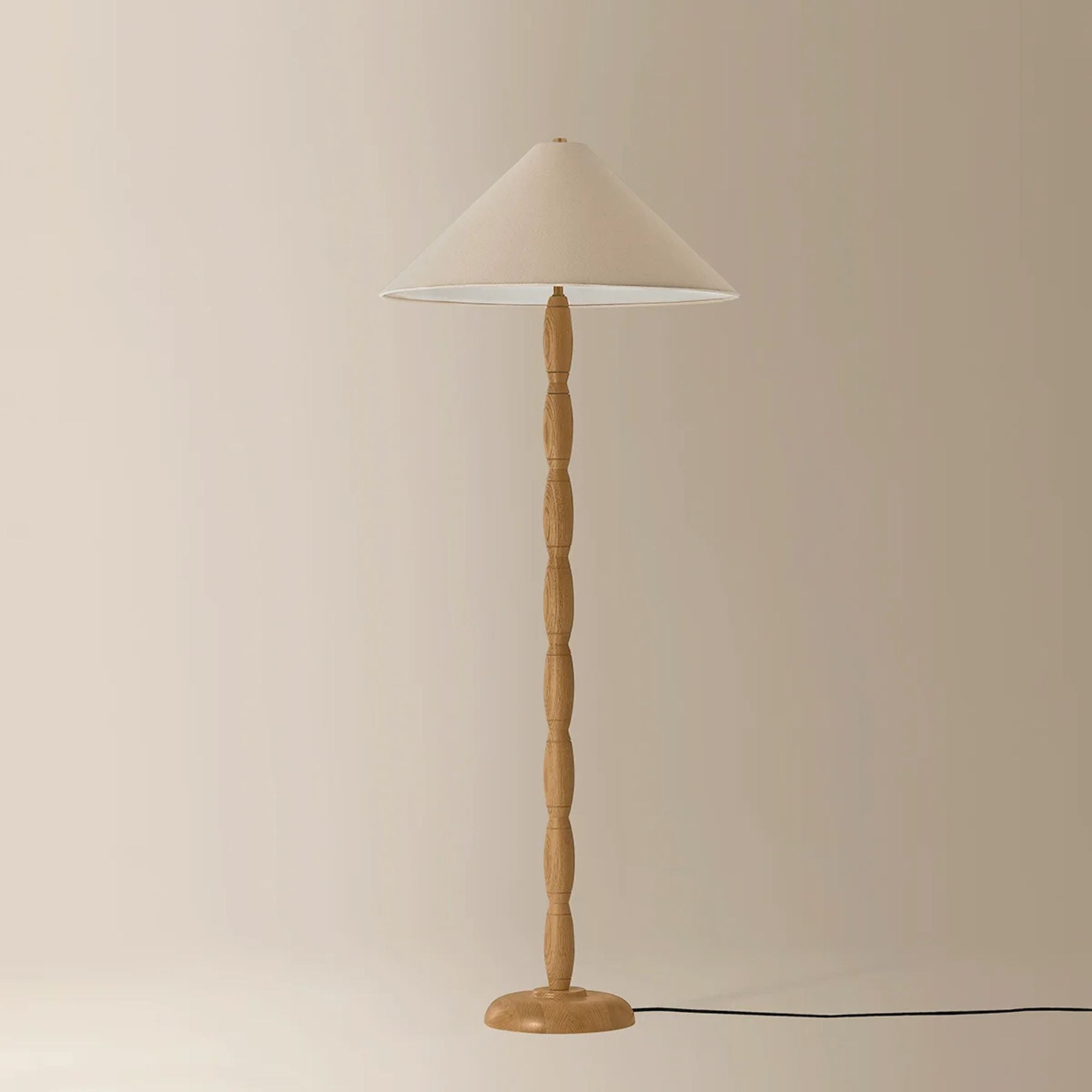 Troy Parrish Floor Lamp, Patina Brass, Mid-Century Modern