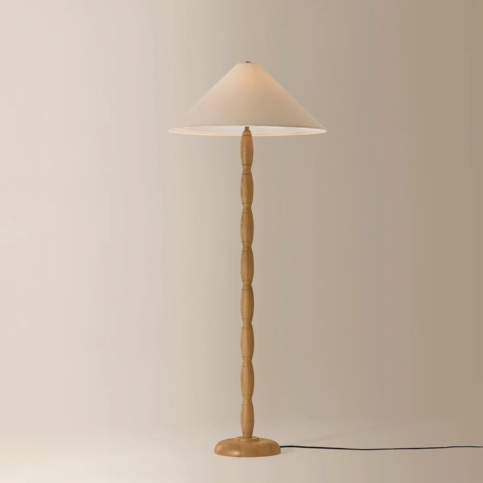 Troy Parrish Floor Lamp, Patina Brass, Mid-Century Modern
