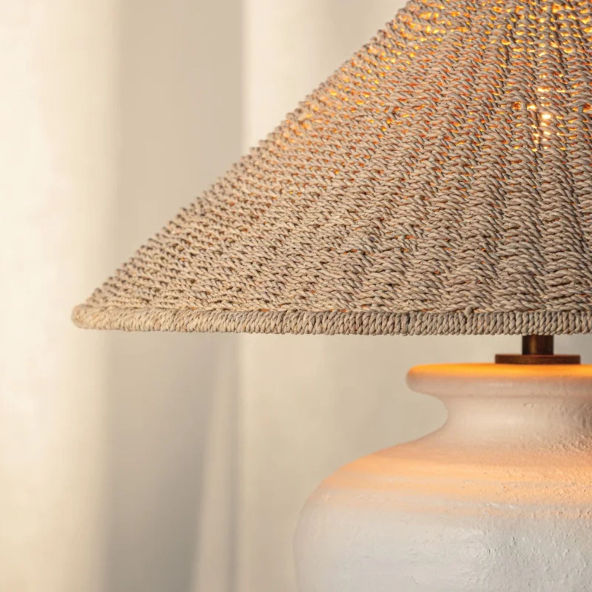 Pezante 30" 2-Light Table Lamp, Patina Brass/Ceramic Loft White Finish
