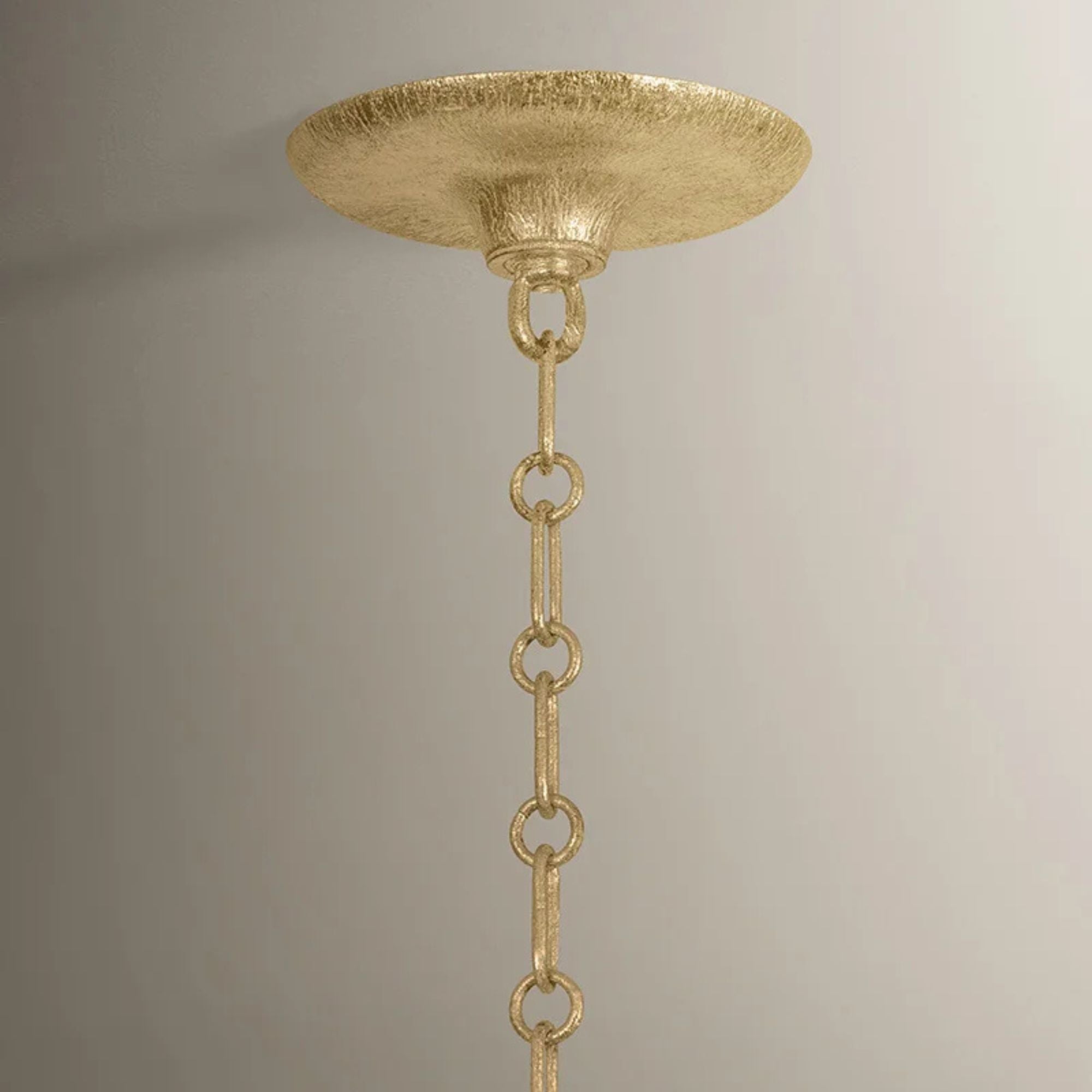 Troy Quill 40 in. 6-Light Chandelier, Gilded Ivory