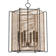 Ramon 28" 6-Light Hangining Lantern, Textured Black Finish