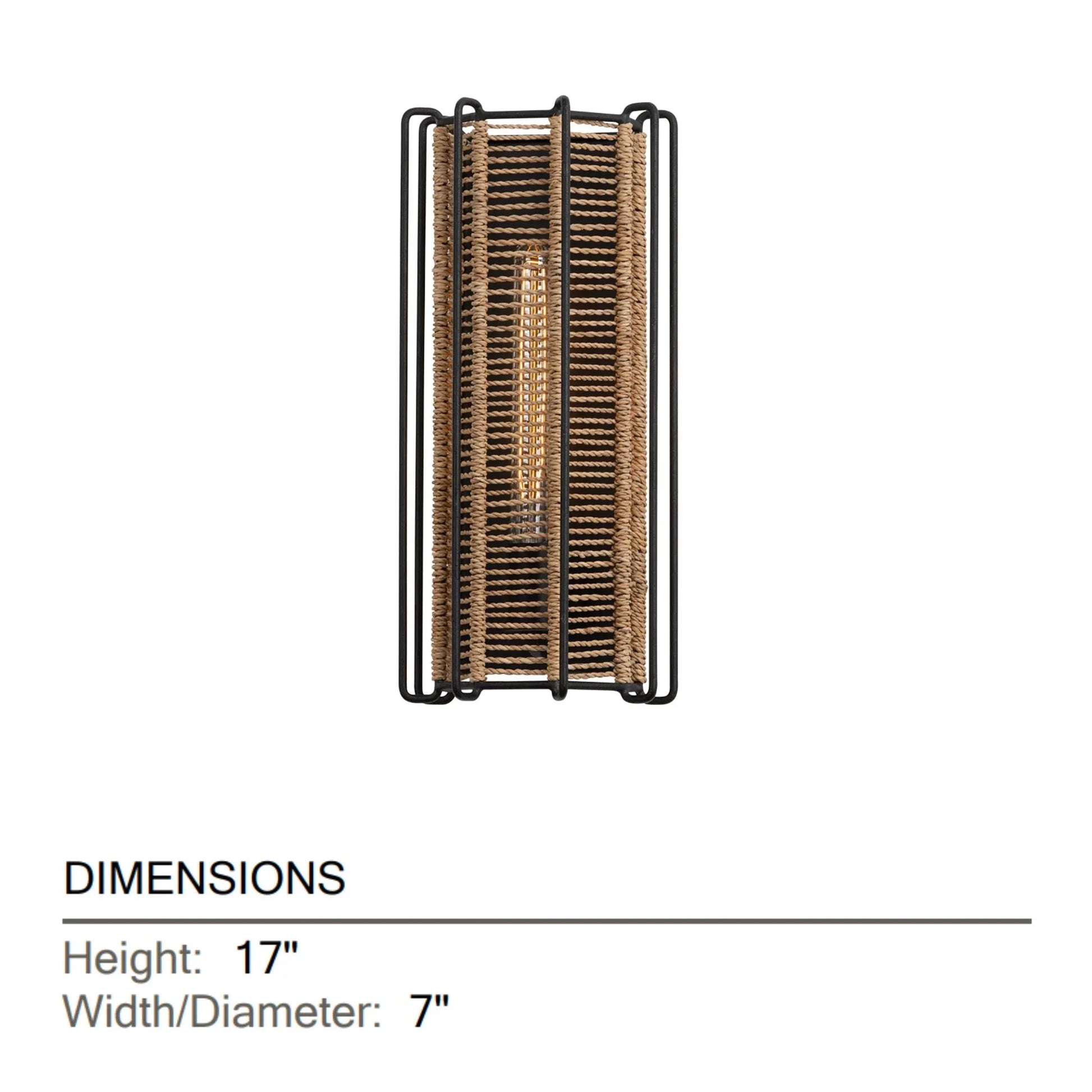 Troy Lighting - Ramon 17" Wall Sconce, Textured Black Finish | Bees Lighting