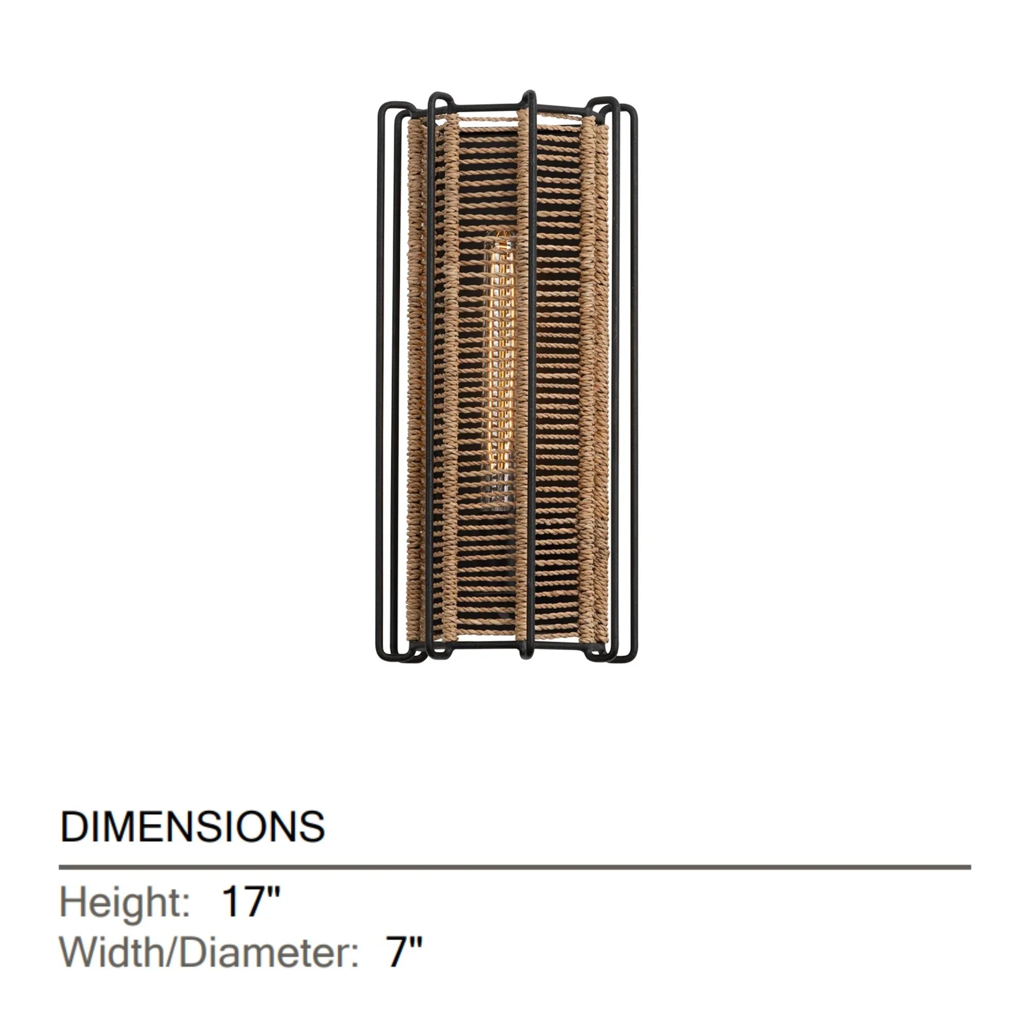 Troy Lighting - Ramon 17" Wall Sconce, Textured Black Finish | Bees Lighting