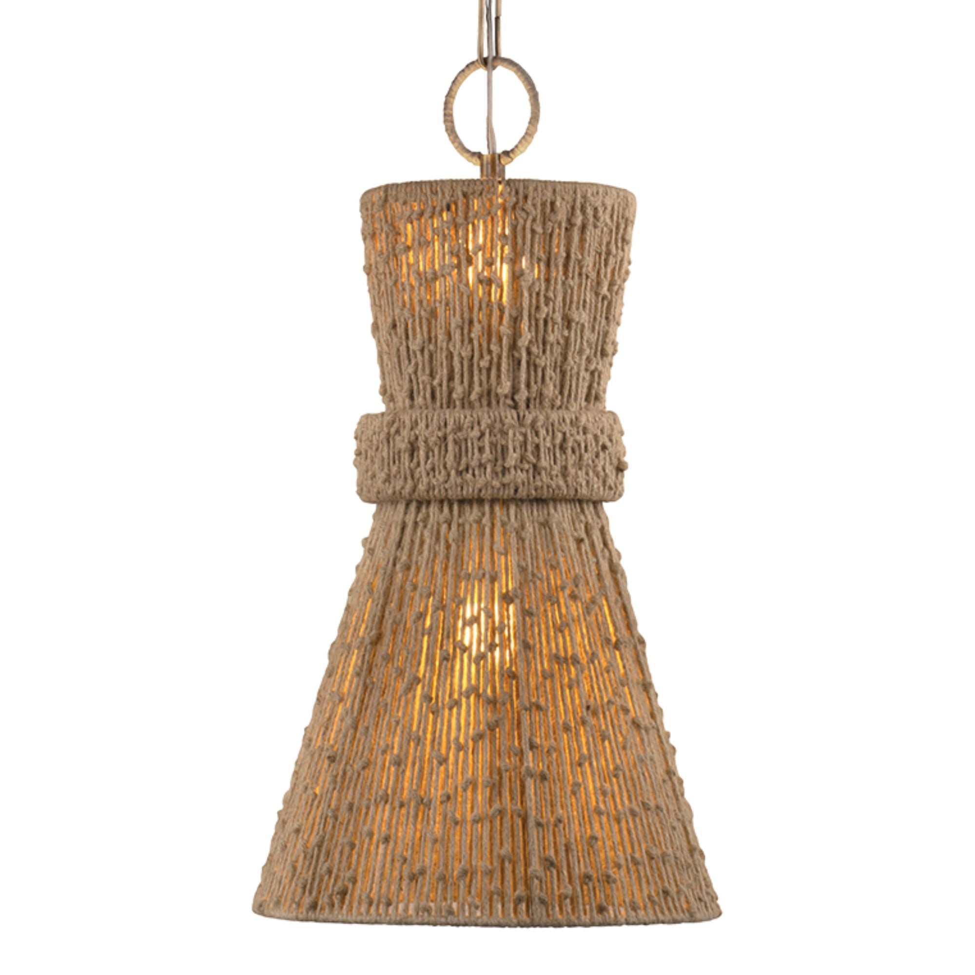 Raphael 26" 2-Light Pendant, Patina Brass Finish
