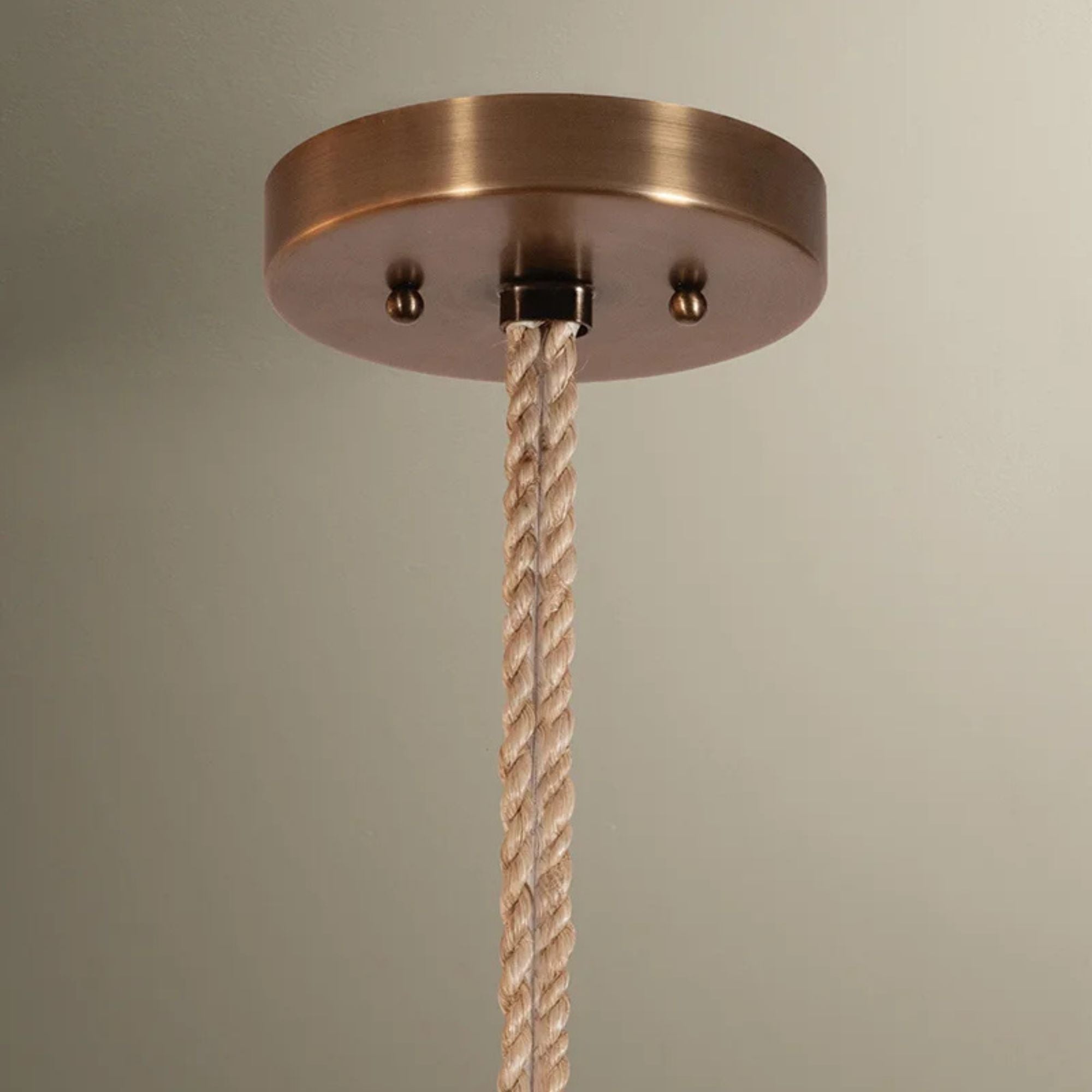 Troy Redwood 30 in. Pendant Light, Patina Brass with Natural Woven Fabric Shade