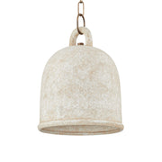 Relic 15" Pendant, Patina Brass/Ceramic Relic White Finish