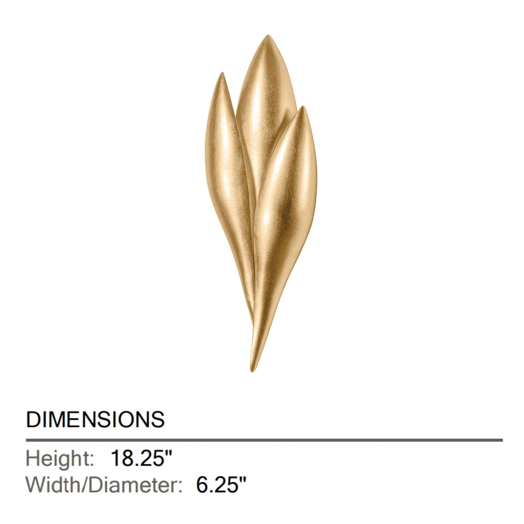 Rose 18" Wall Sconce, Vintage Gold Leaf Finish