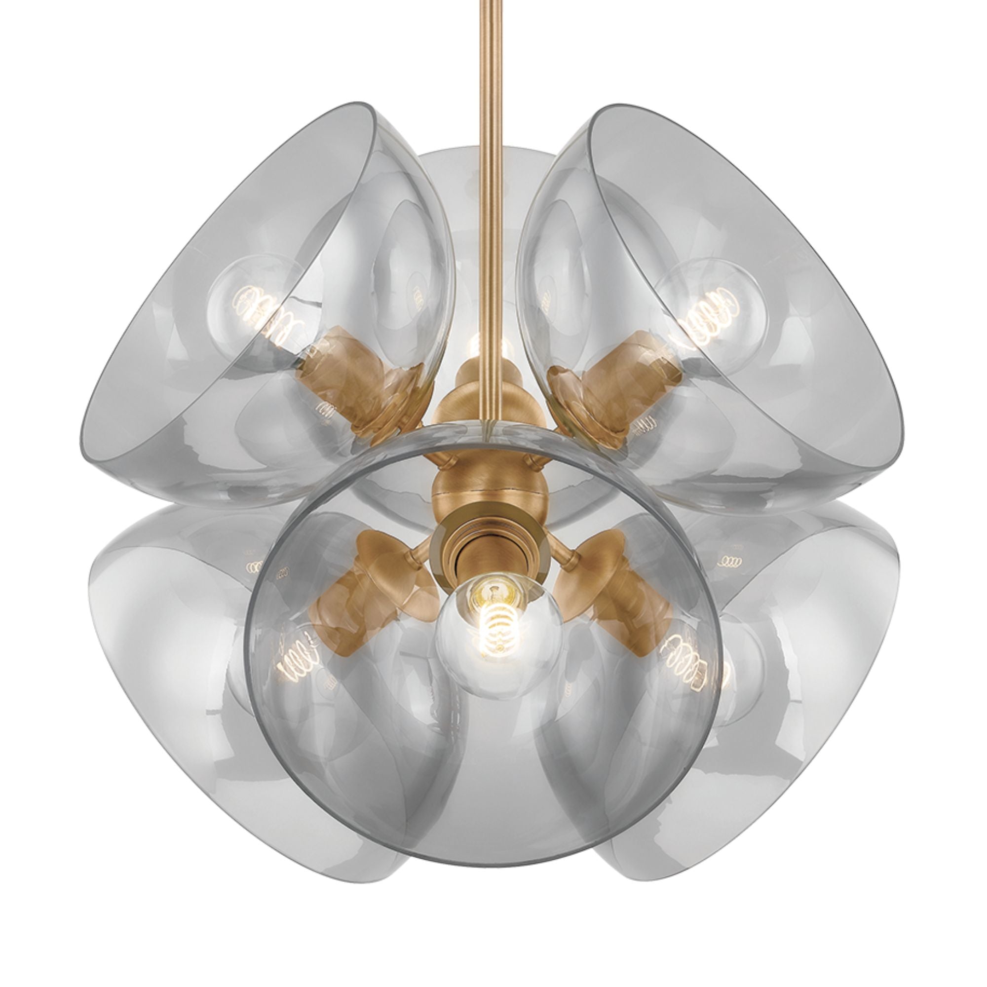 Salix 22" 6-Light Pendant, Patina Brass Finish
