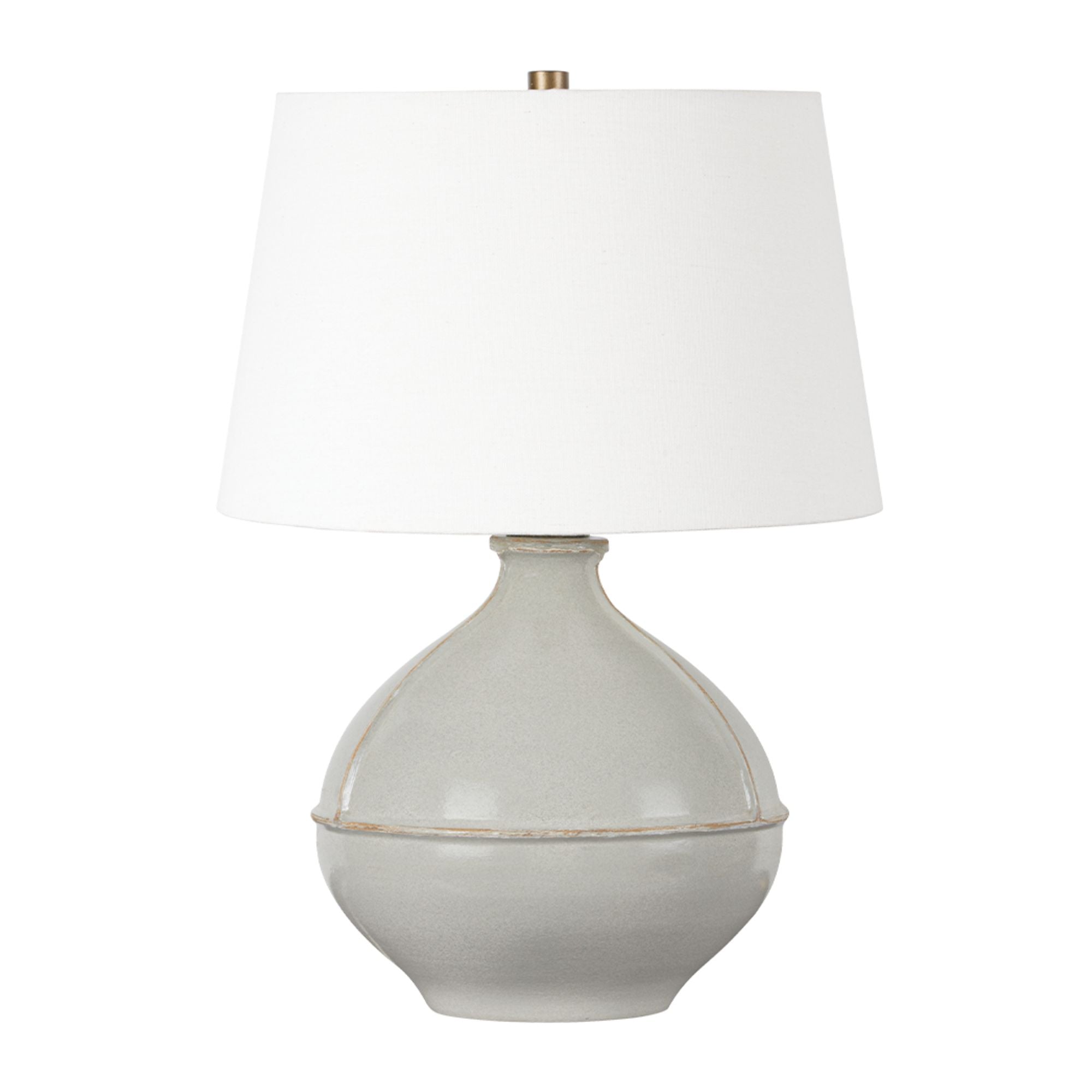 Salvage 24" Table Lamp, Patina Brass/Ceramic Pale Sage Finish