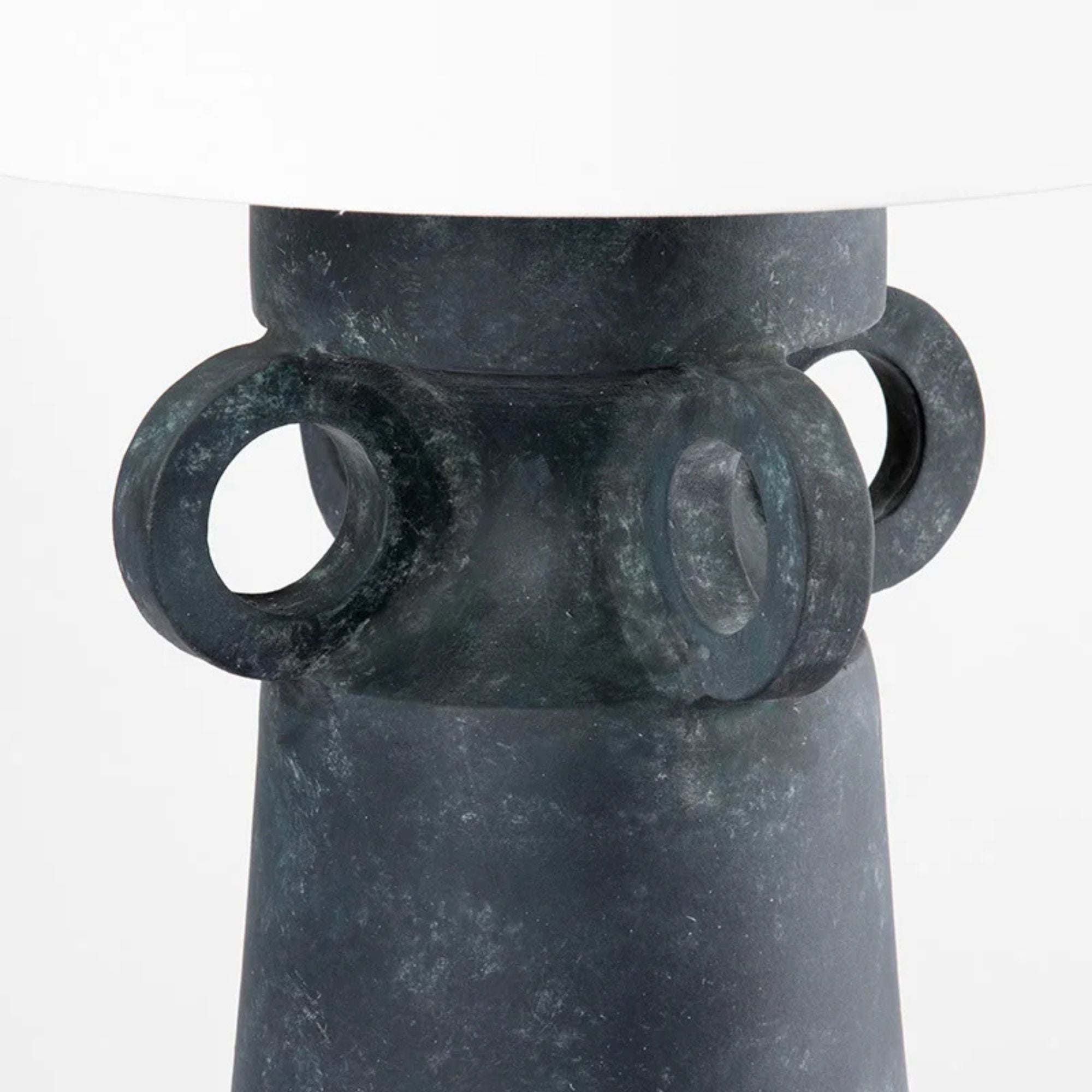 Troy Lighting - Santa Cruz 29" Table Lamp, Patina Brass/Ceramic Artifact Black Finish | Bees Lighting