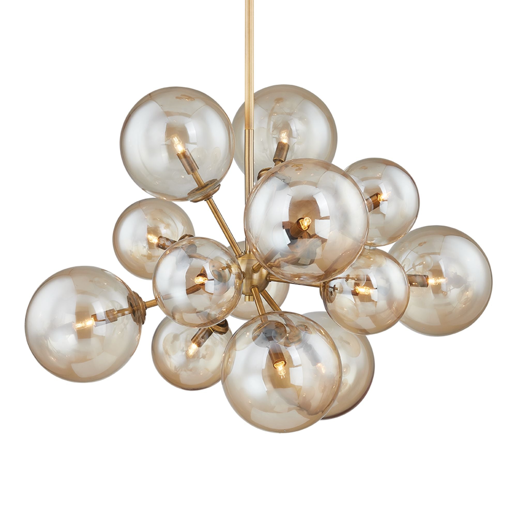 Santee 31" 13 Light Chandelier, Patina Brass Finish