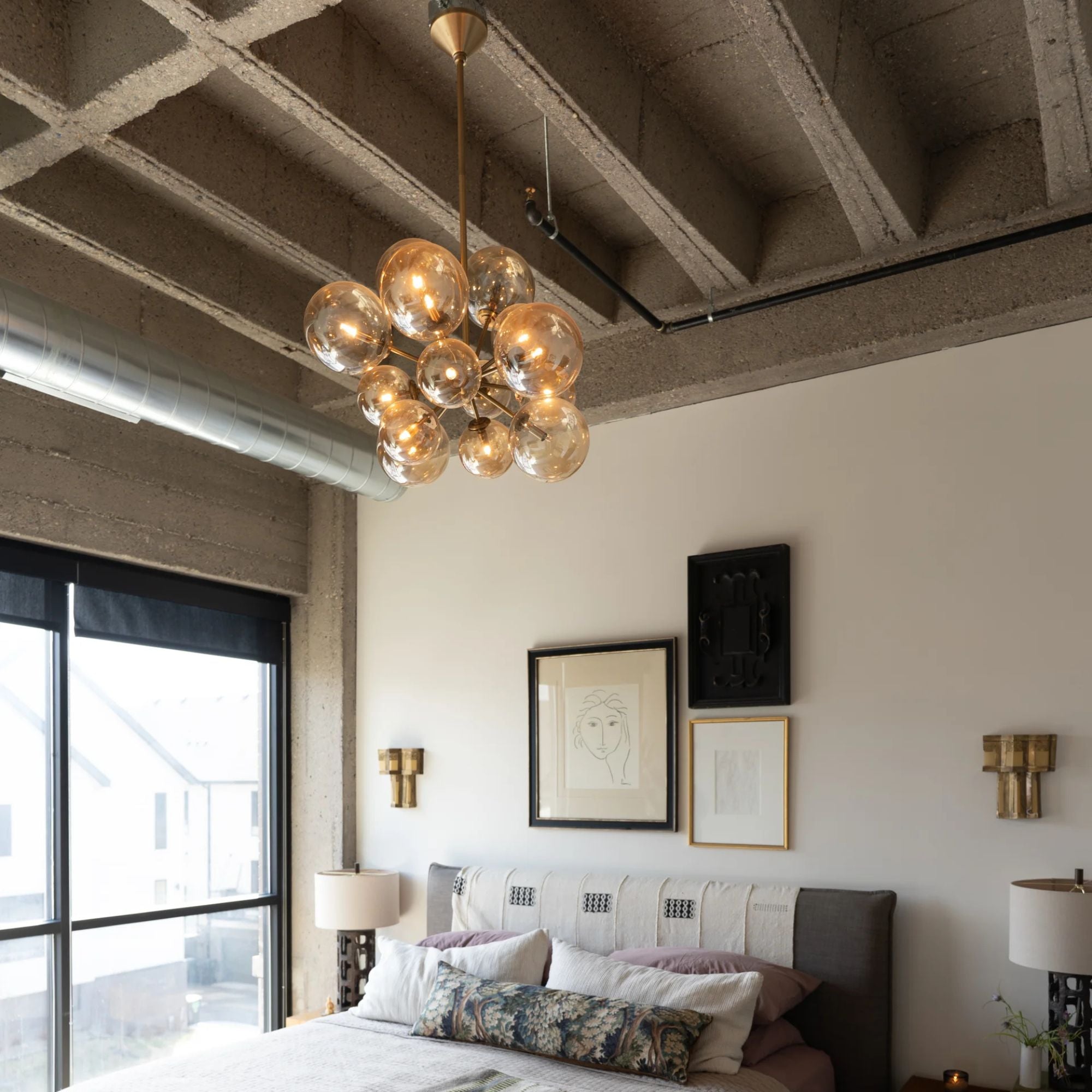 Santee 31" 13 Light Chandelier, Patina Brass Finish