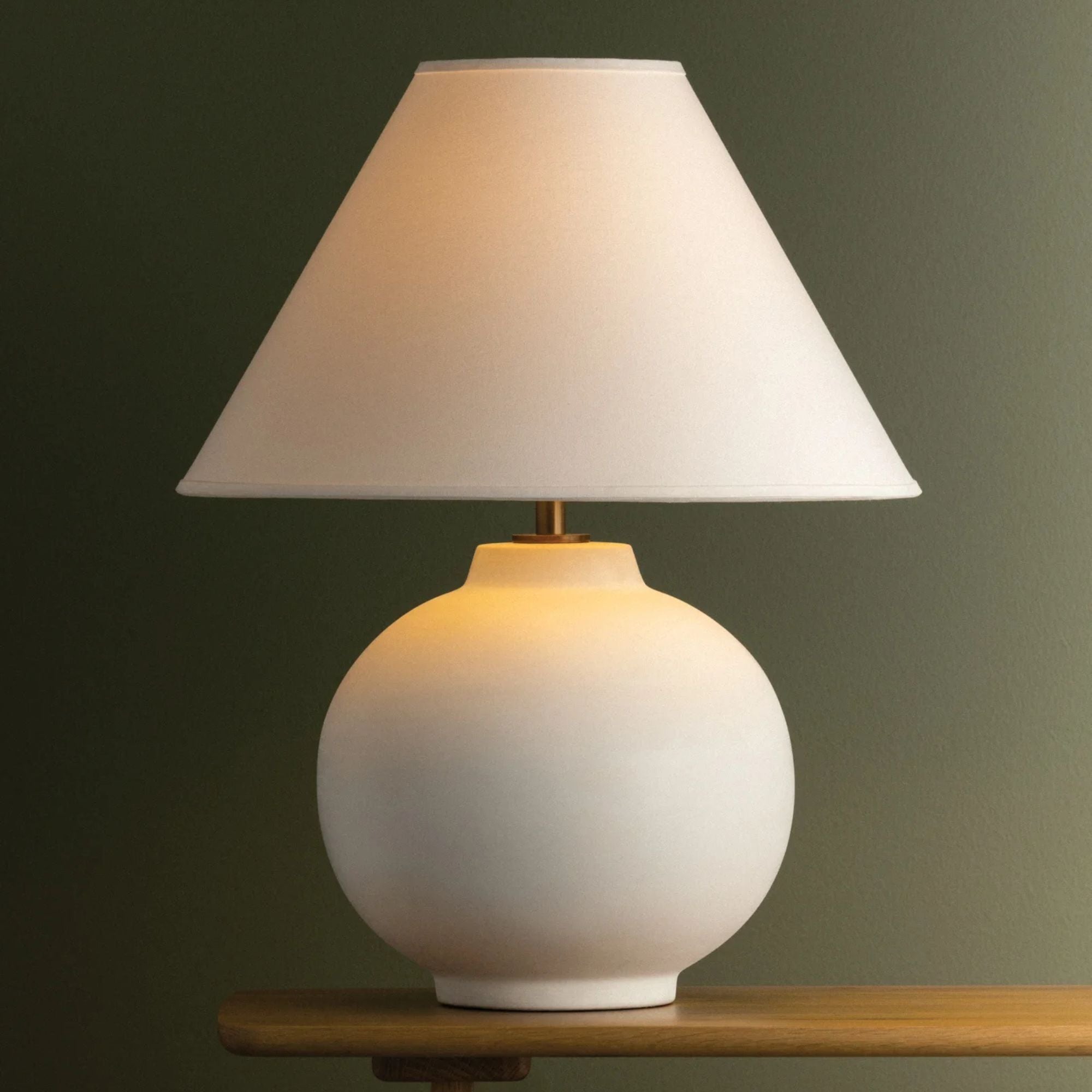 Troy Schubert 23 in. Table Lamp, Patina Brass