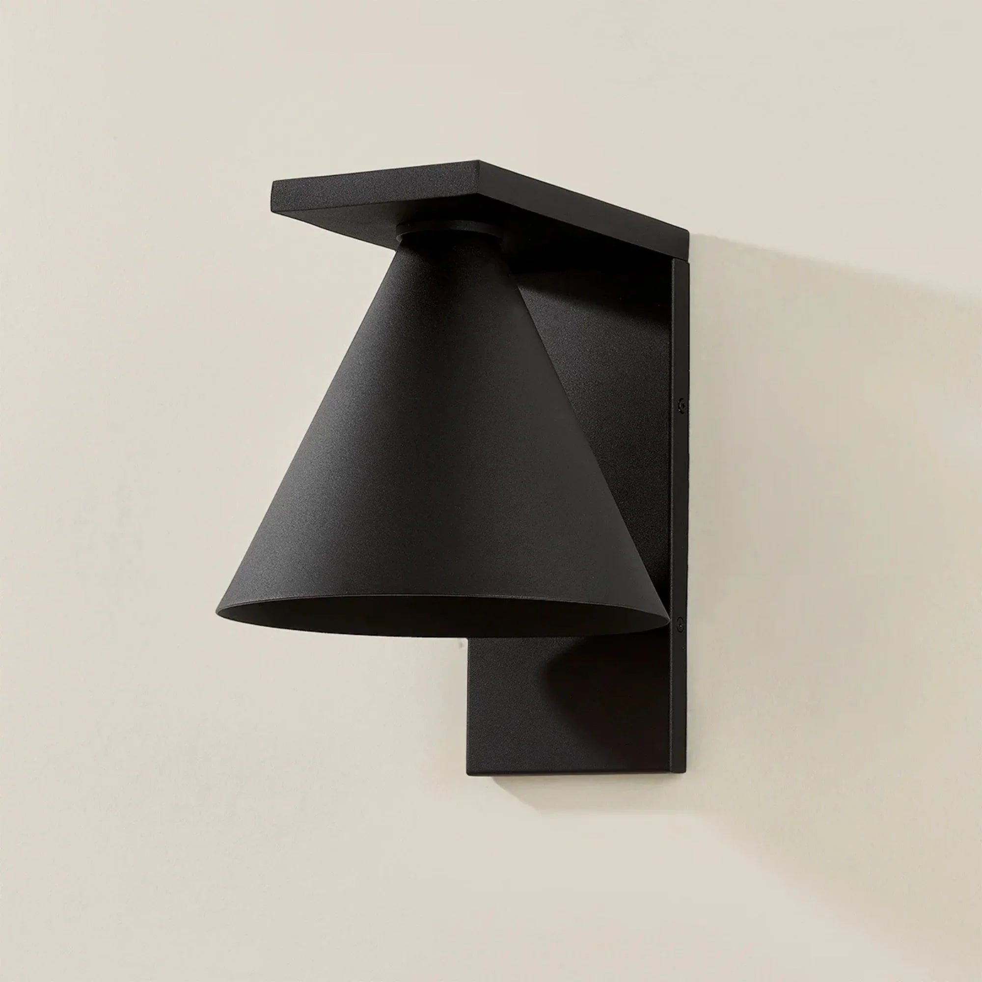 Sean 9" Outdoor Wall Sconce, Textured Black Finish