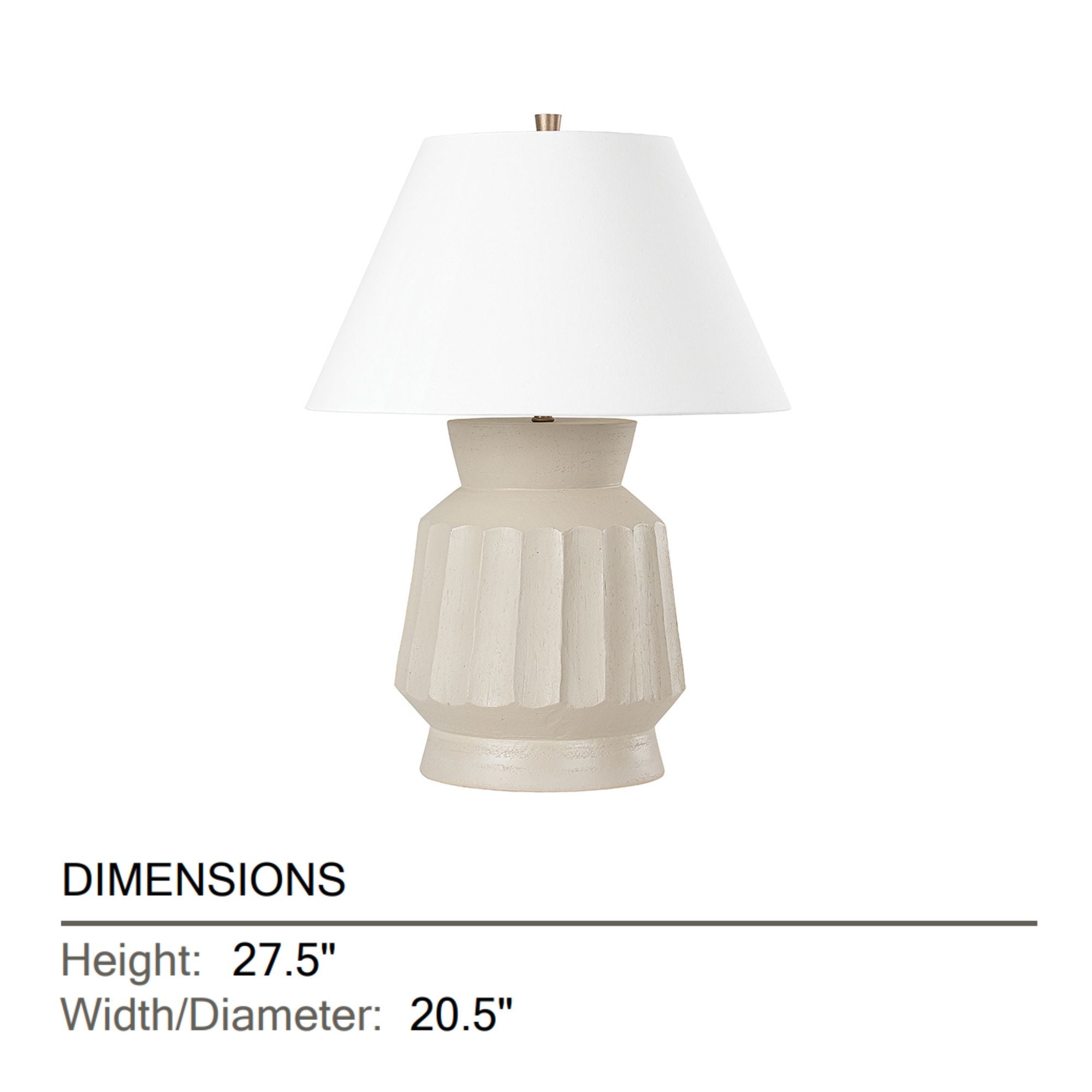 Troy Lighting - Selma 28" Table Lamp, Ceramic Unglazed Gray Finish | Bees Lighting