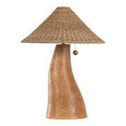 Seyla 29" Table Lamp, Patina Brass/Ceramic Ancient Terracotta Finish
