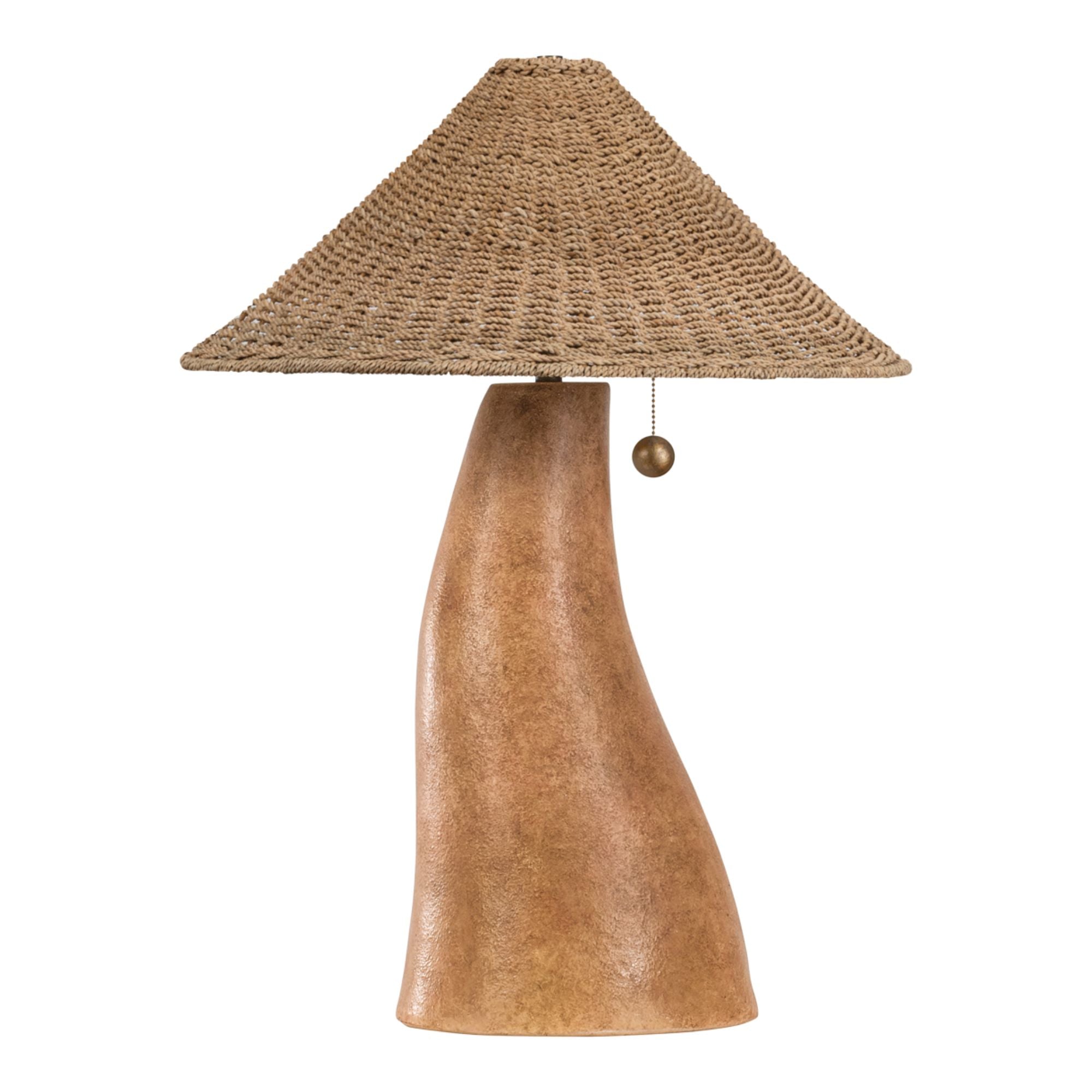 Seyla 29" Table Lamp, Patina Brass/Ceramic Ancient Terracotta Finish