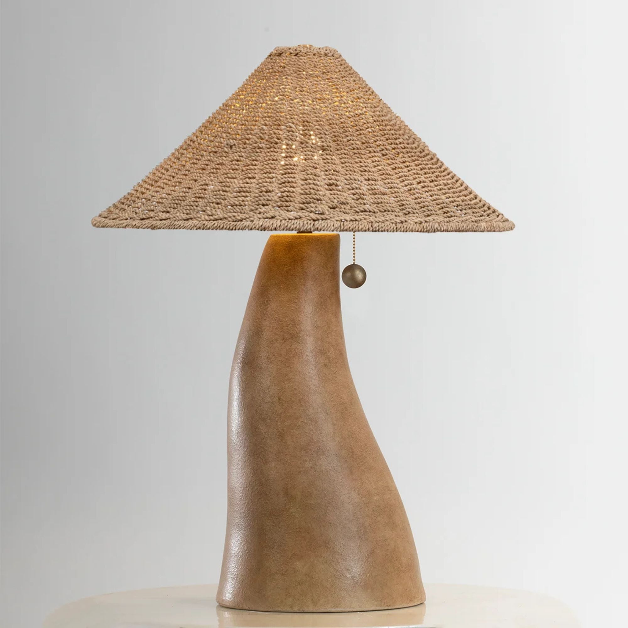 Seyla 29" Table Lamp, Patina Brass/Ceramic Ancient Terracotta Finish