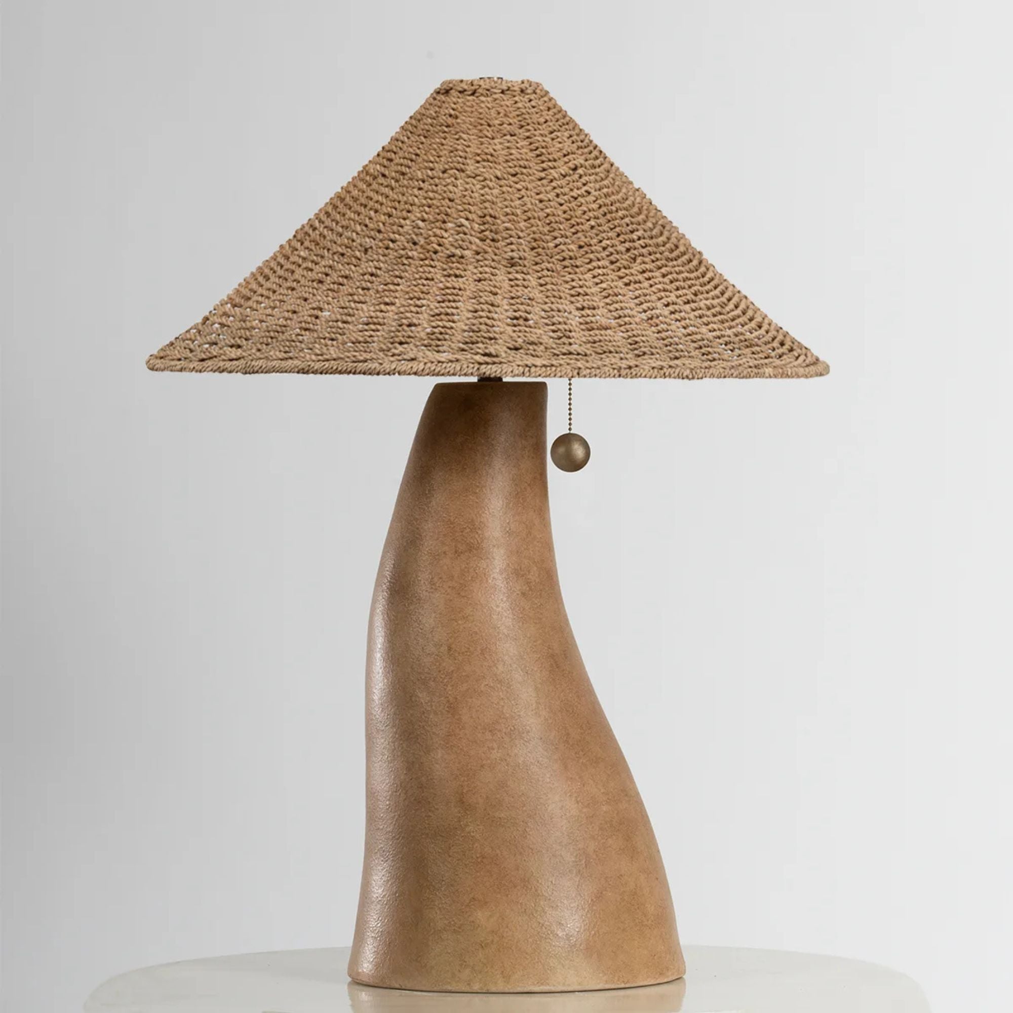 Seyla 29" Table Lamp, Patina Brass/Ceramic Ancient Terracotta Finish