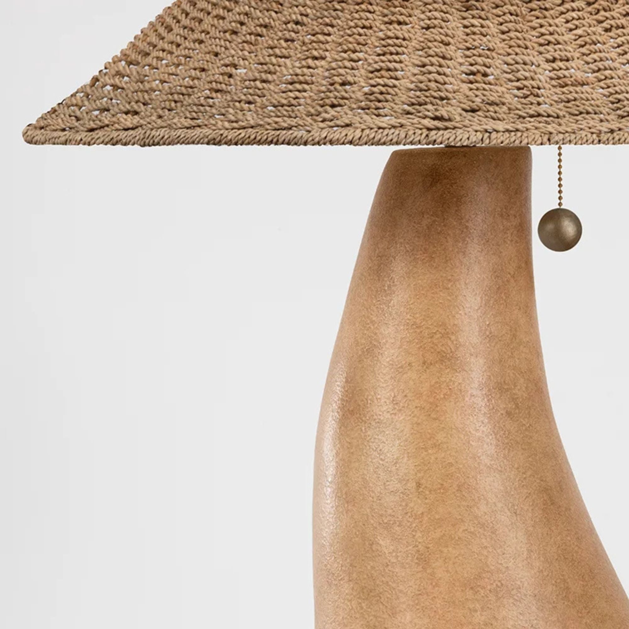 Seyla 29" Table Lamp, Patina Brass/Ceramic Ancient Terracotta Finish