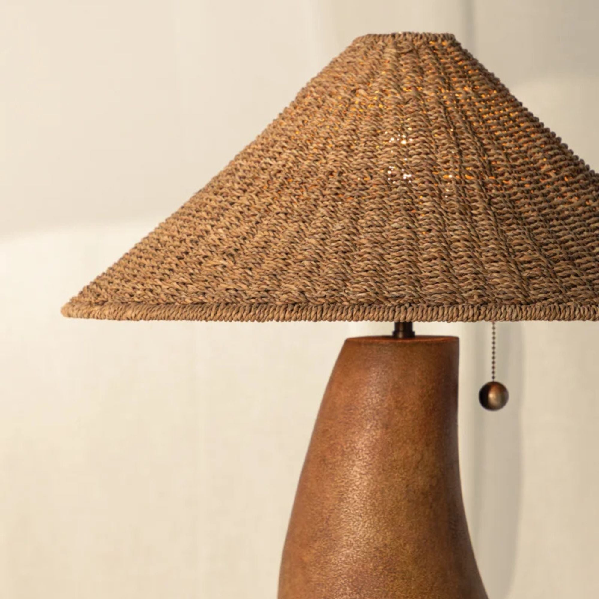 Seyla 29" Table Lamp, Patina Brass/Ceramic Ancient Terracotta Finish