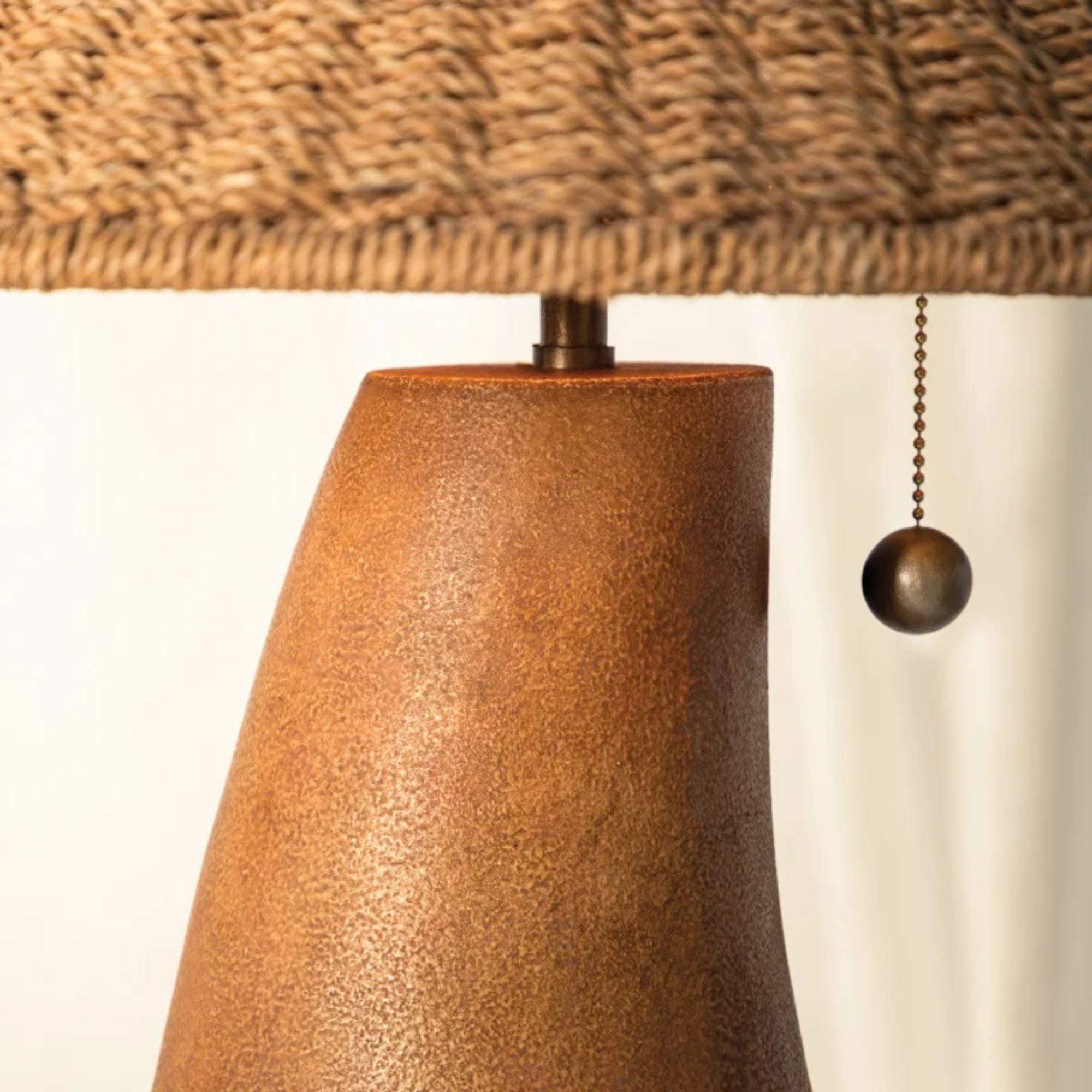 Seyla 29" Table Lamp, Patina Brass/Ceramic Ancient Terracotta Finish