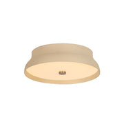 Troy Shore 12 in. Flush Mount Light, Patina Brass with Cream Gesso