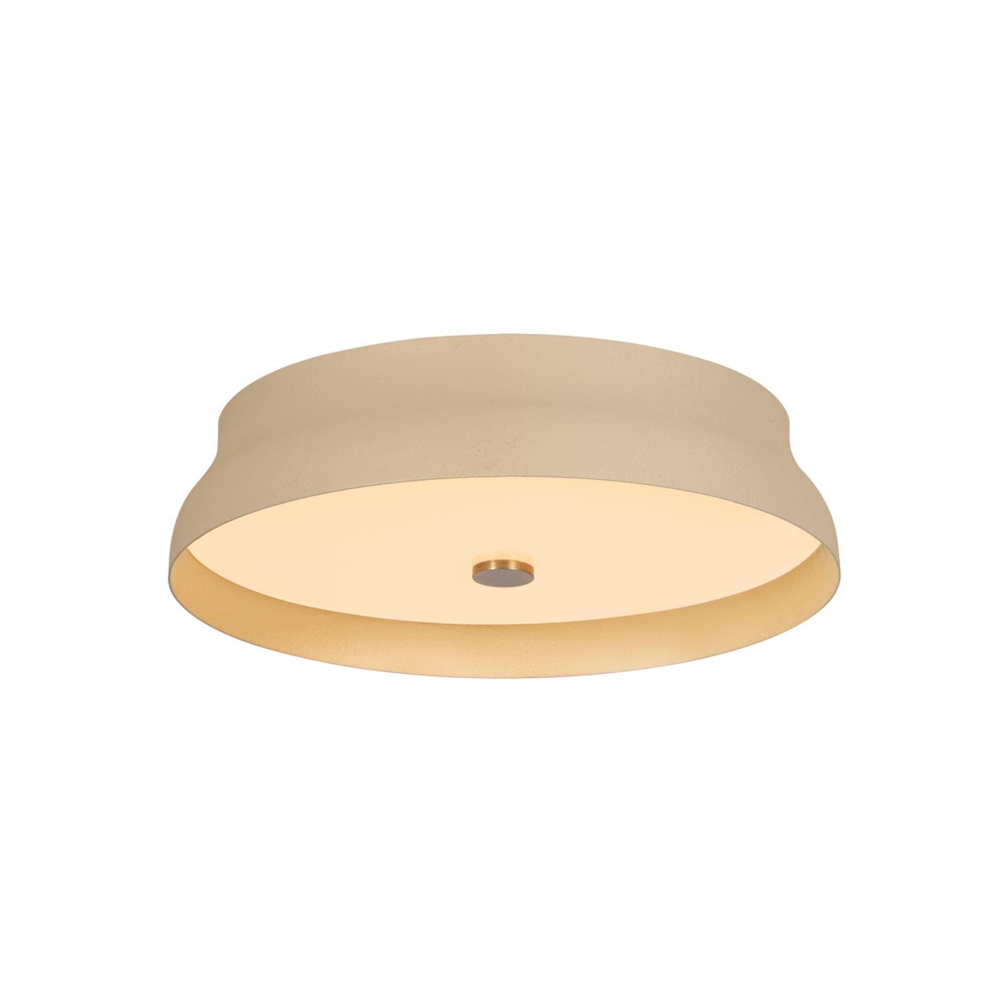 Troy Shore 16 in. Flush Mount Light, Patina Brass with Cream Gesso