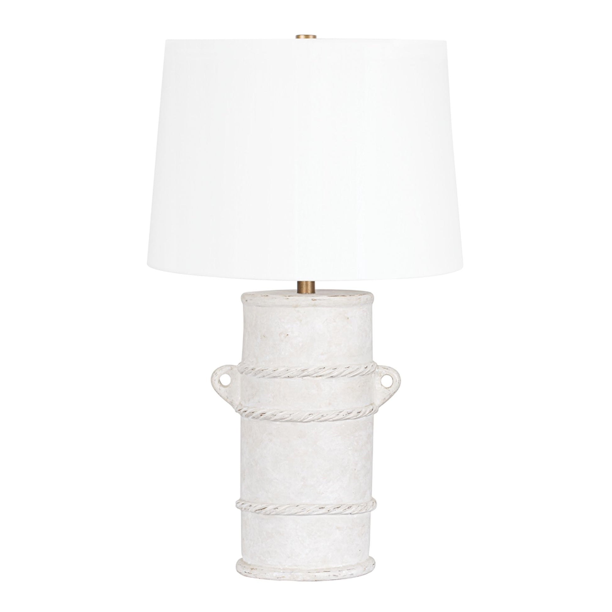 Troy Lighting - Siena 28" Table Lamp, Patina Brass/Ceramic Whitewash Terracotta Finish | Bees Lighting