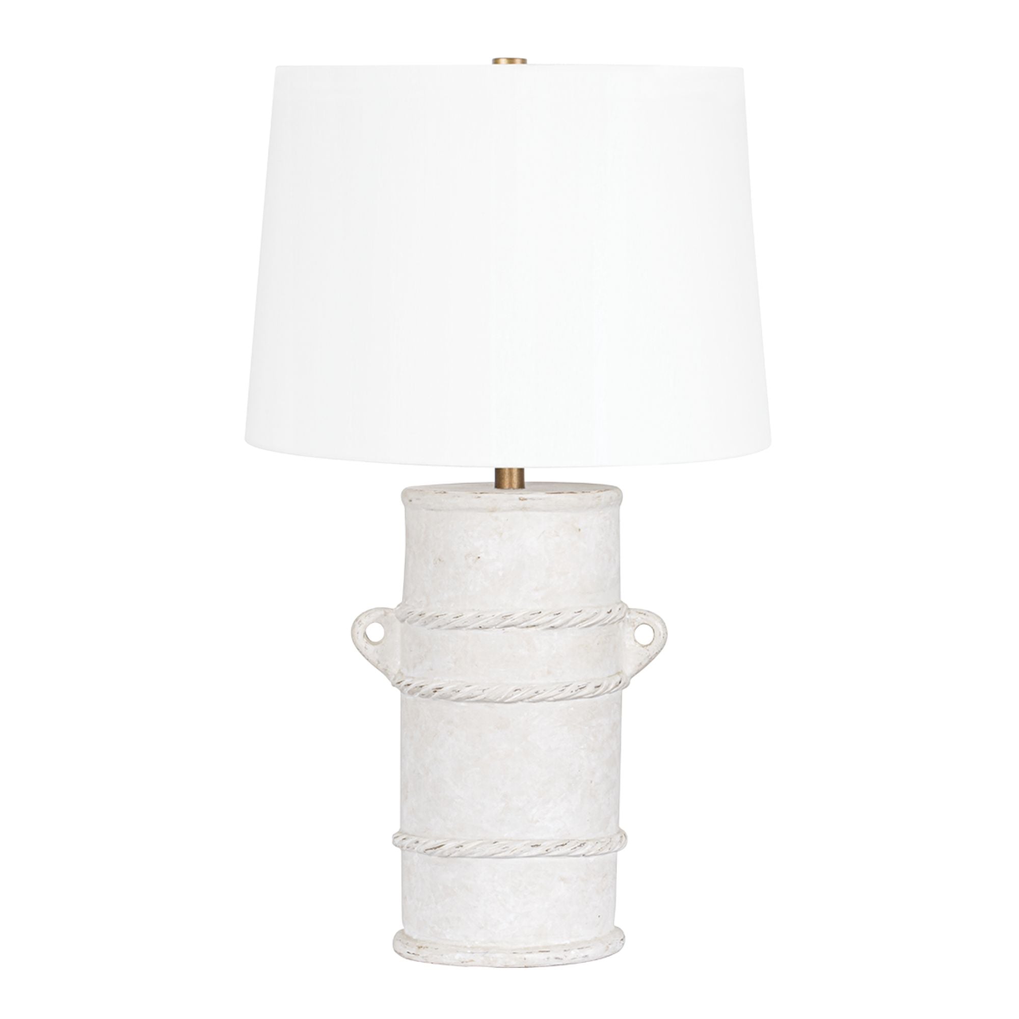 Troy Lighting - Siena 28" Table Lamp, Patina Brass/Ceramic Whitewash Terracotta Finish | Bees Lighting
