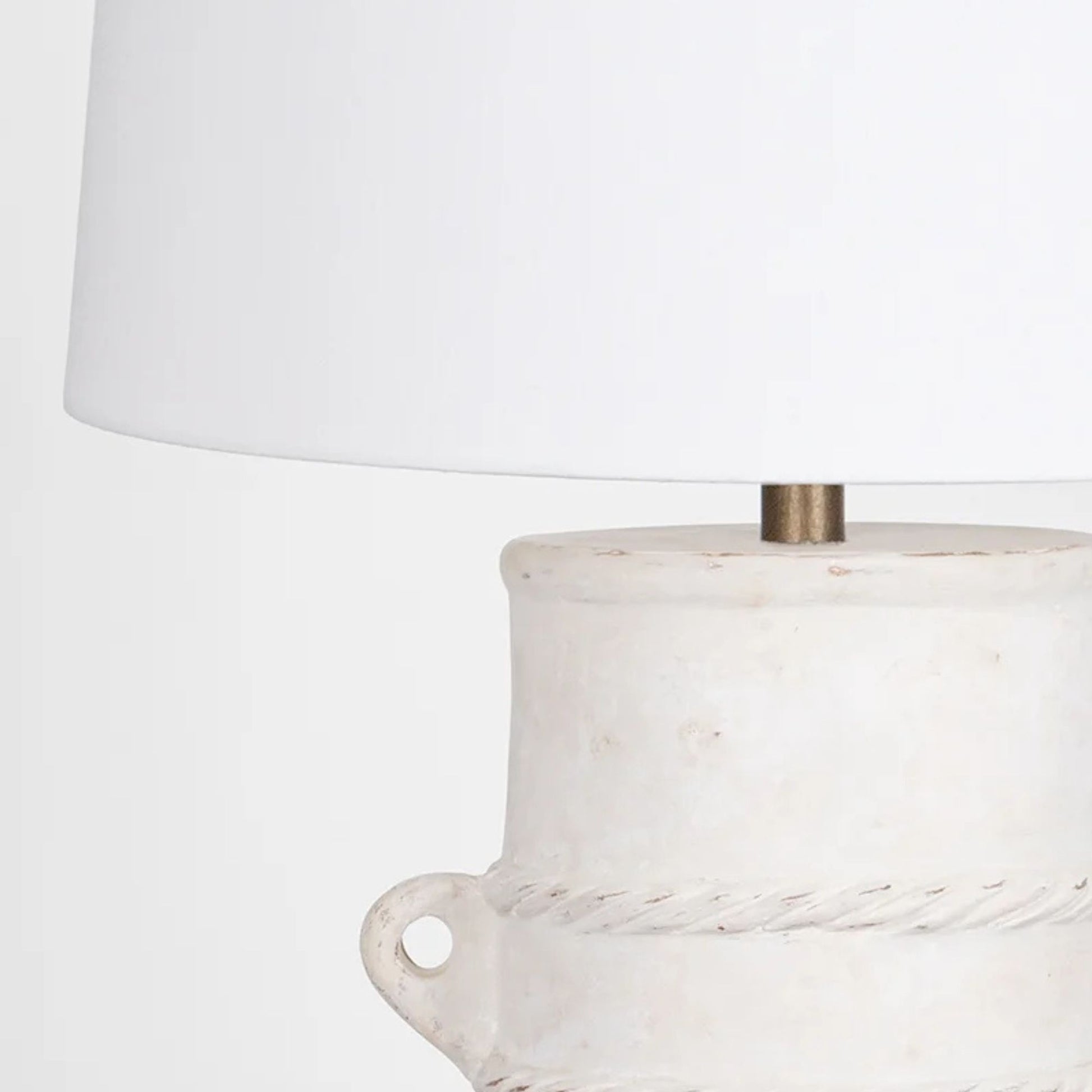 Troy Lighting - Siena 28" Table Lamp, Patina Brass/Ceramic Whitewash Terracotta Finish | Bees Lighting