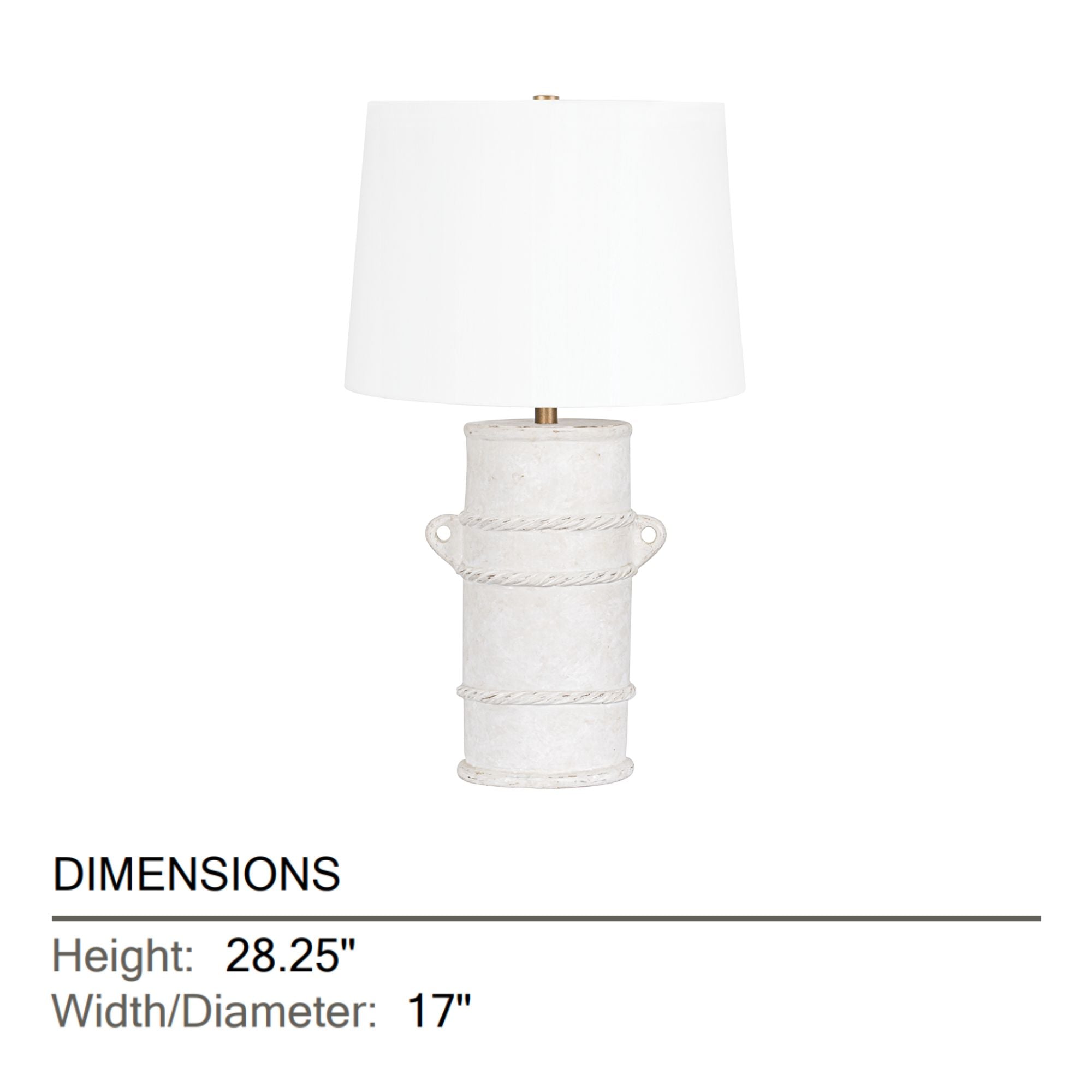 Troy Lighting - Siena 28" Table Lamp, Patina Brass/Ceramic Whitewash Terracotta Finish | Bees Lighting