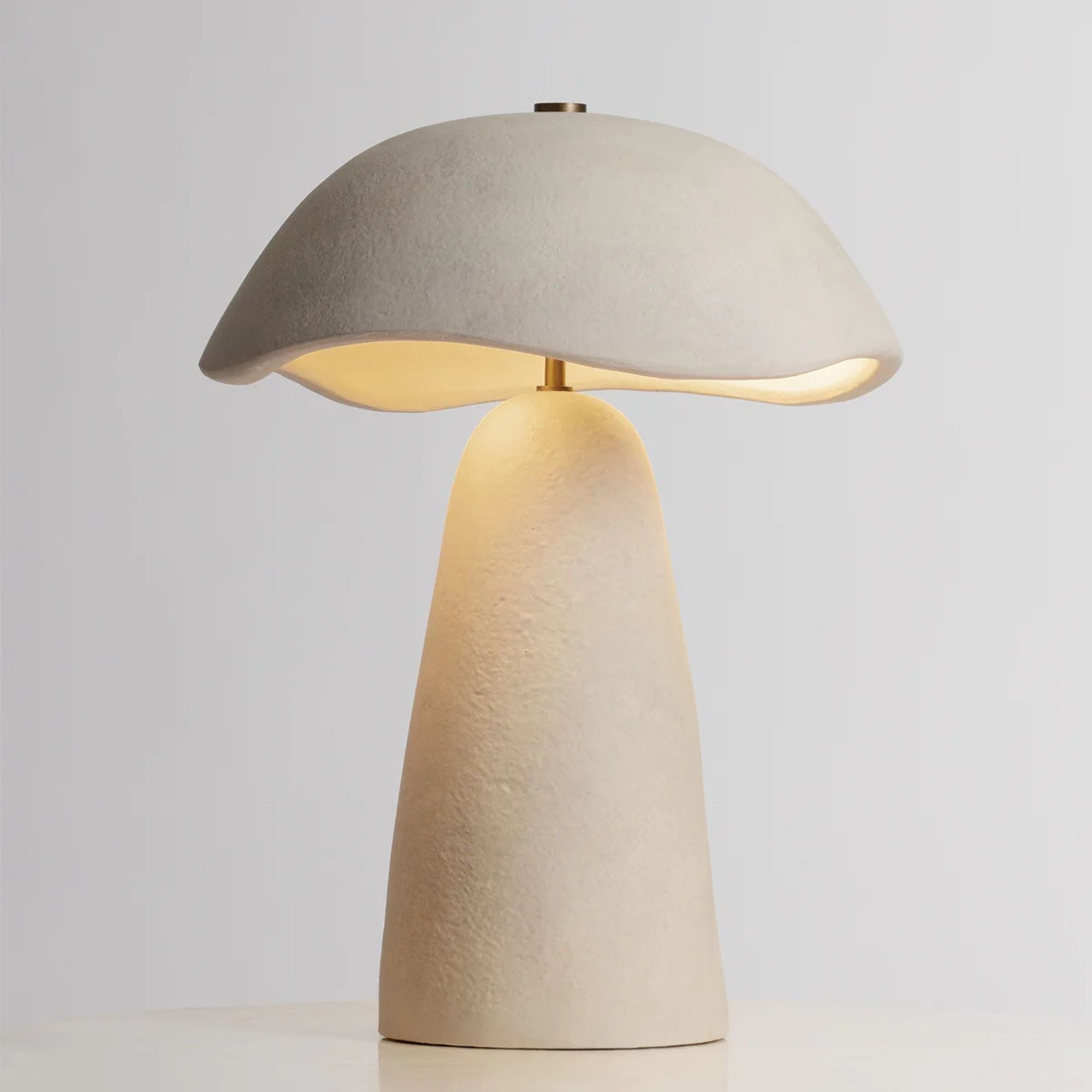 Soloma 21" 2-Light Table Lamp, Patina Brass/Ceramic Artisan White Finish