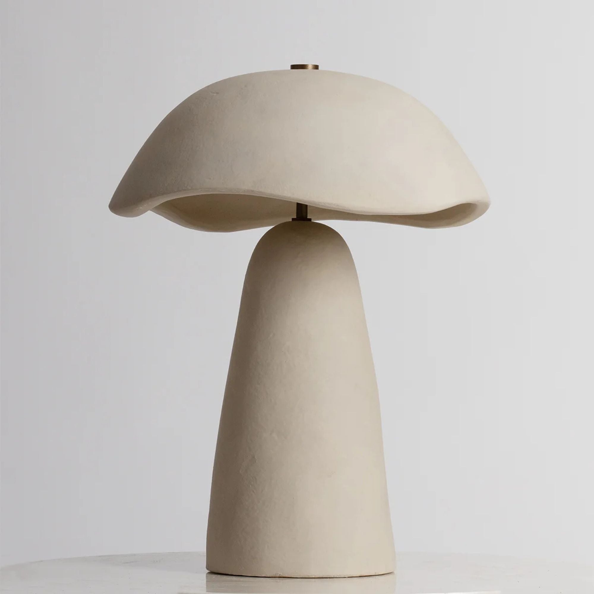 Soloma 21" 2-Light Table Lamp, Patina Brass/Ceramic Artisan White Finish