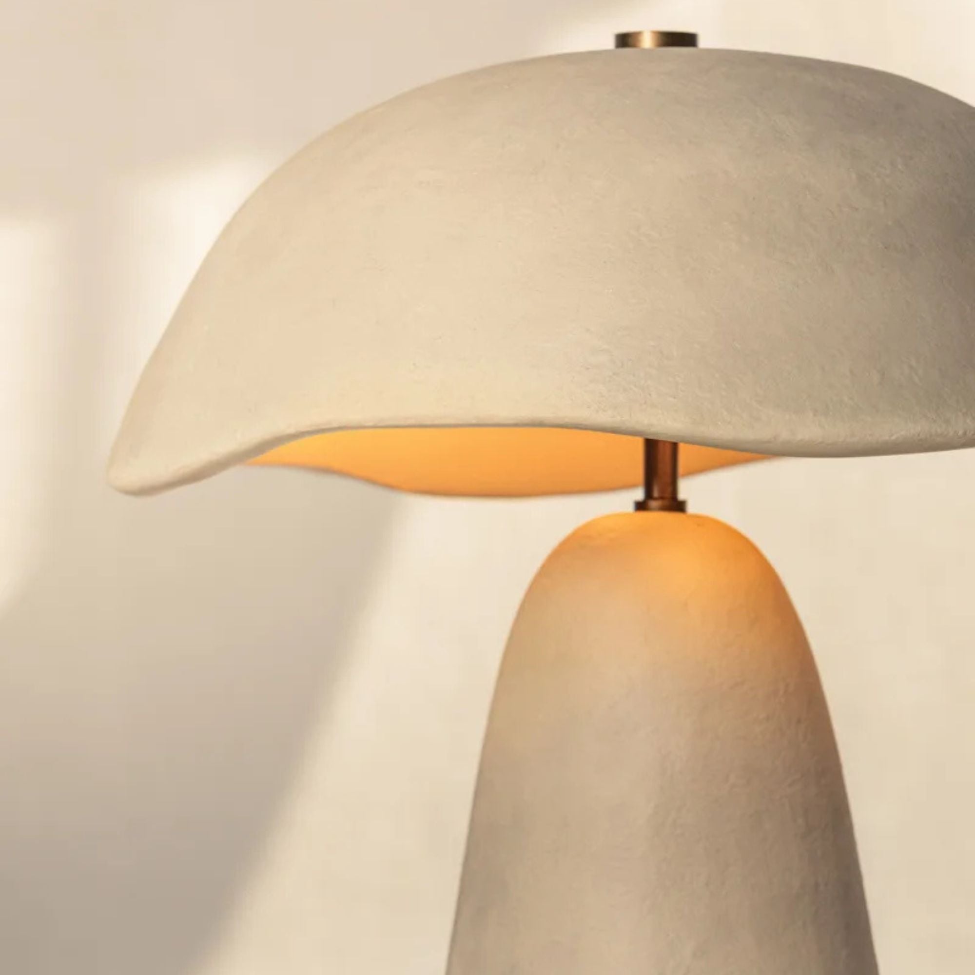 Soloma 21" 2-Light Table Lamp, Patina Brass/Ceramic Artisan White Finish