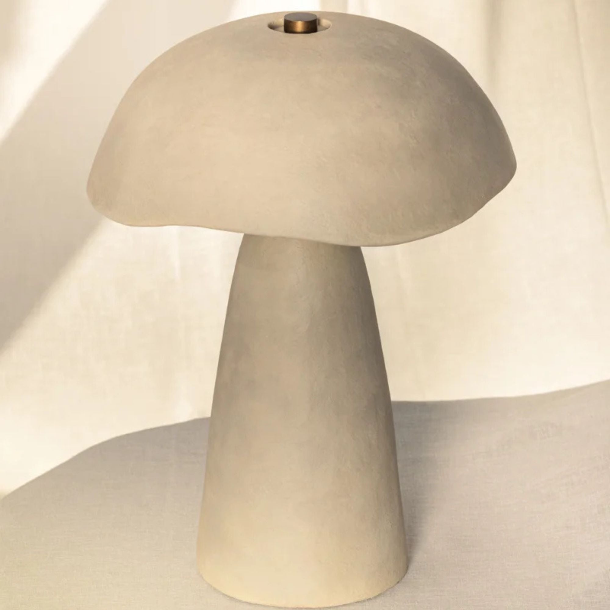 Soloma 21" 2-Light Table Lamp, Patina Brass/Ceramic Artisan White Finish