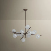 Troy Sonny 41.75 in. 12-Light Chandelier, Bronze Leaf