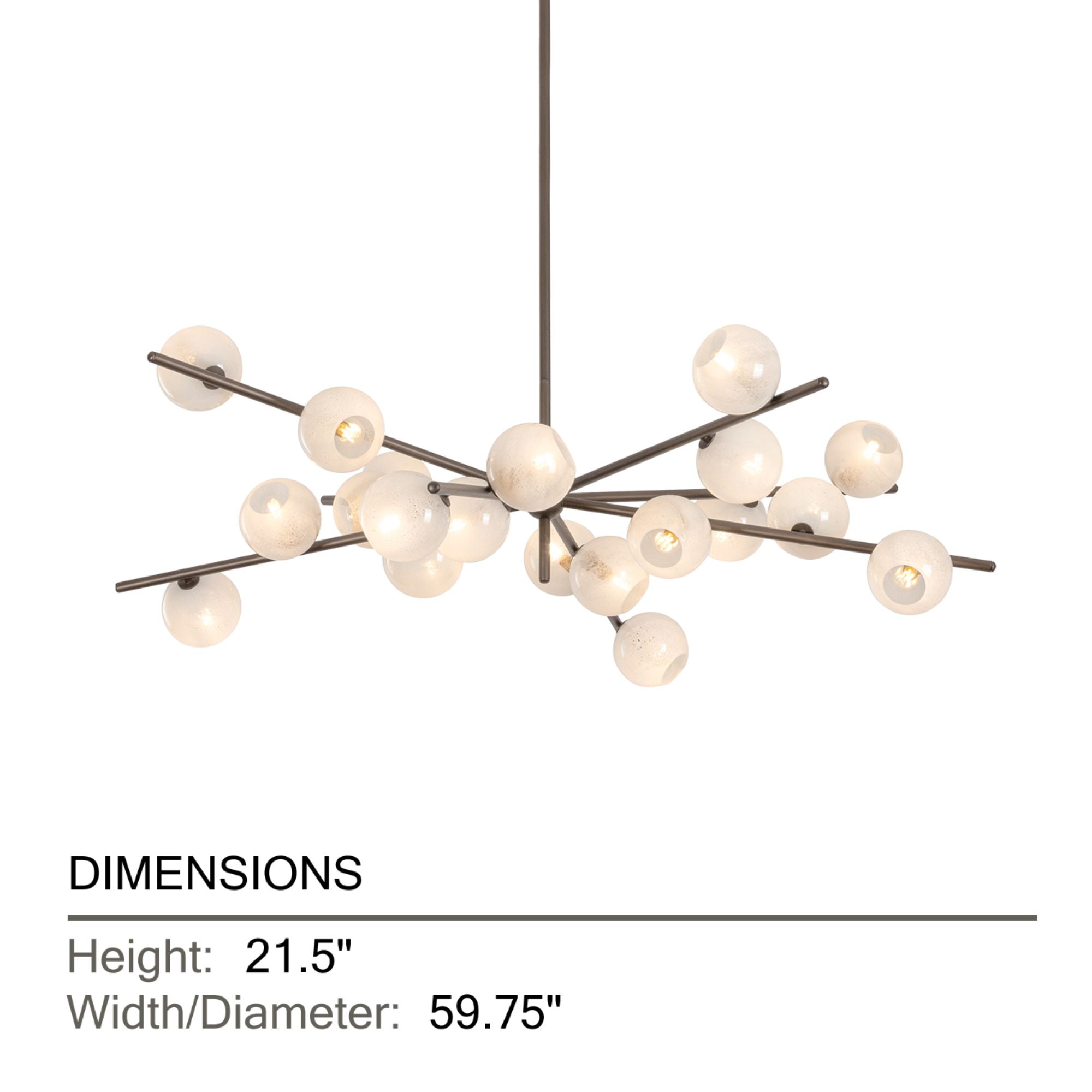 Troy Sonny 59.75 in. 20-Light Chandelier, Bronze Leaf