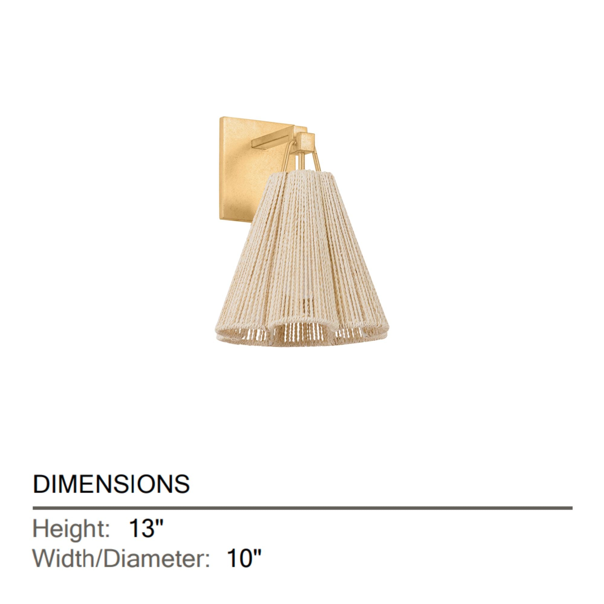 Sonoma 13" Wall Sconce, Vintage Gold Leaf Finish