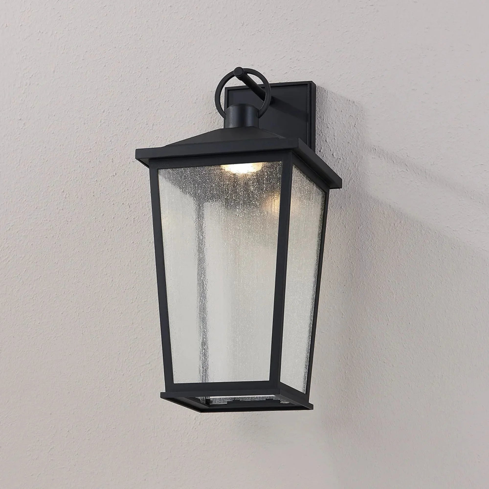 Soren 23" LED Outdoor Wall Sconce, Textured Black Finish