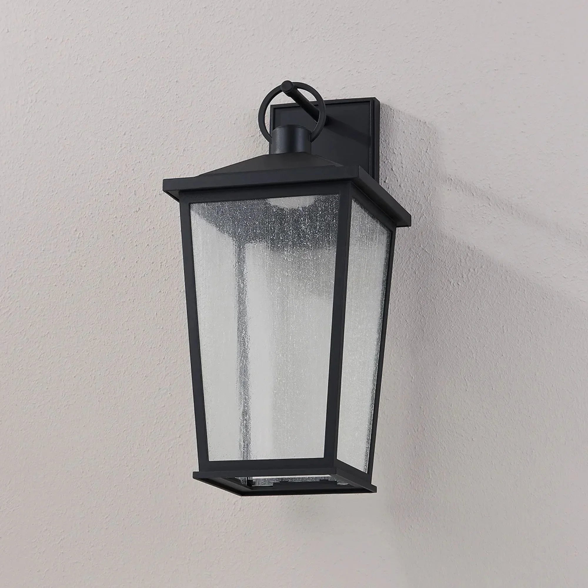 Soren 23" LED Outdoor Wall Sconce, Textured Black Finish