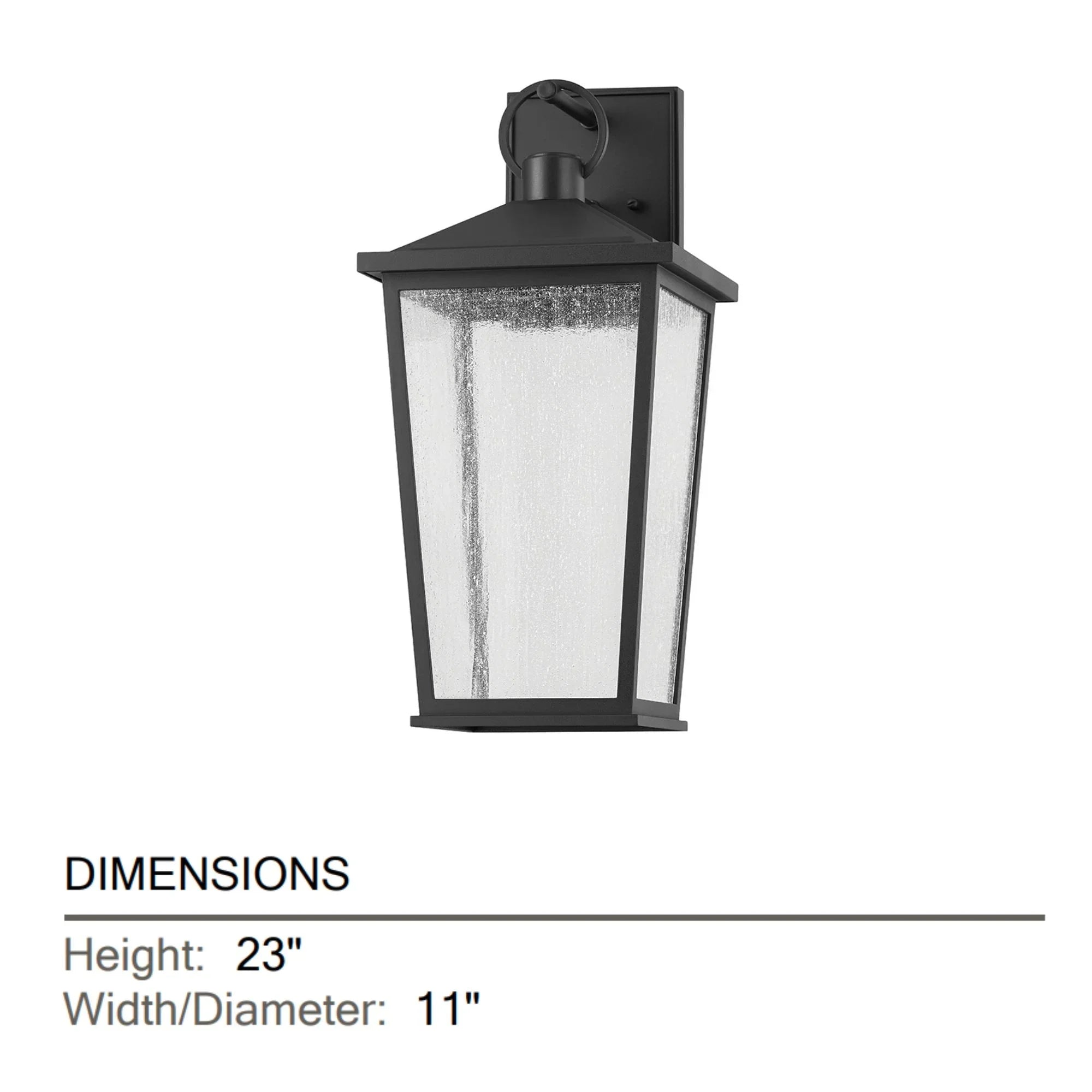 Soren 23" LED Outdoor Wall Sconce, Textured Black Finish