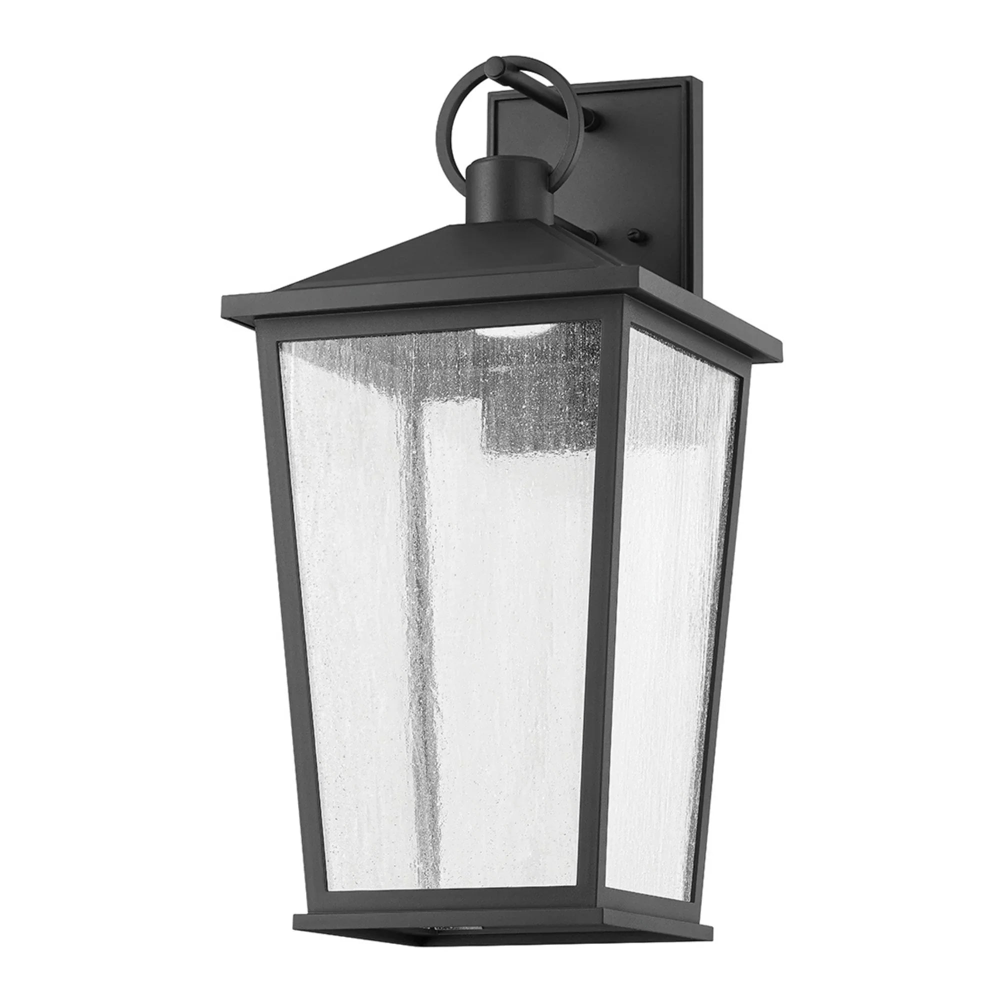 Soren 27" LED Outdoor Wall Sconce, Textured Black Finish