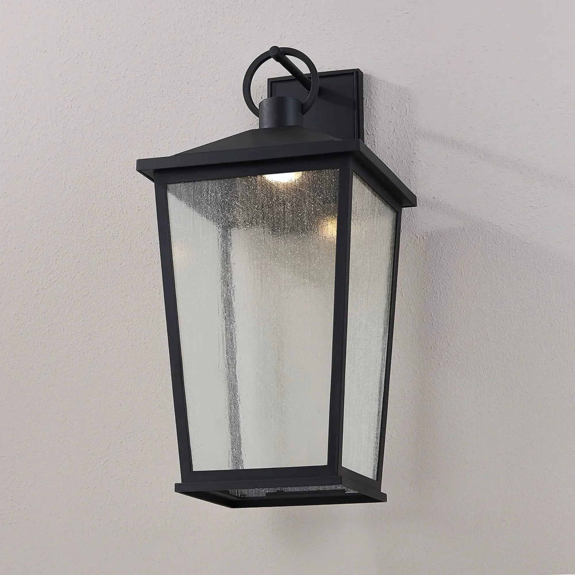 Soren 27" LED Outdoor Wall Sconce, Textured Black Finish