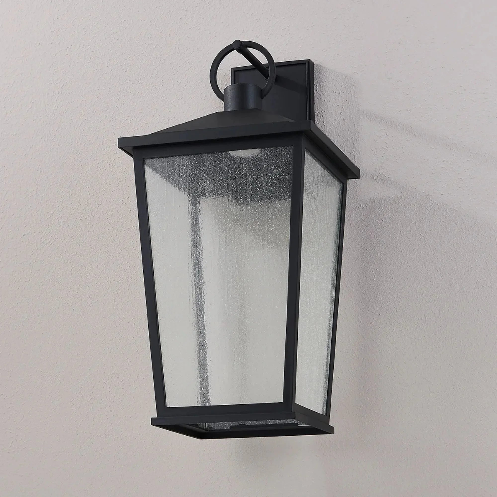 Soren 27" LED Outdoor Wall Sconce, Textured Black Finish