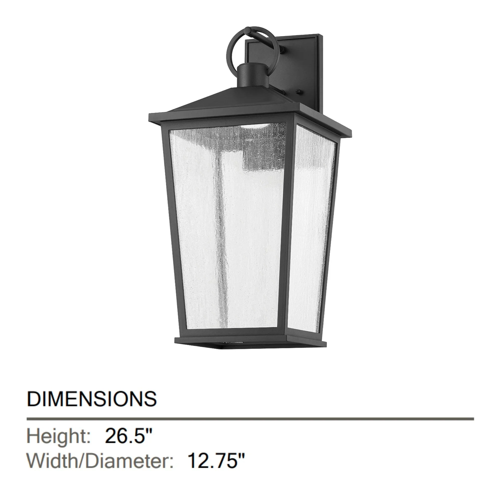 Soren 27" LED Outdoor Wall Sconce, Textured Black Finish