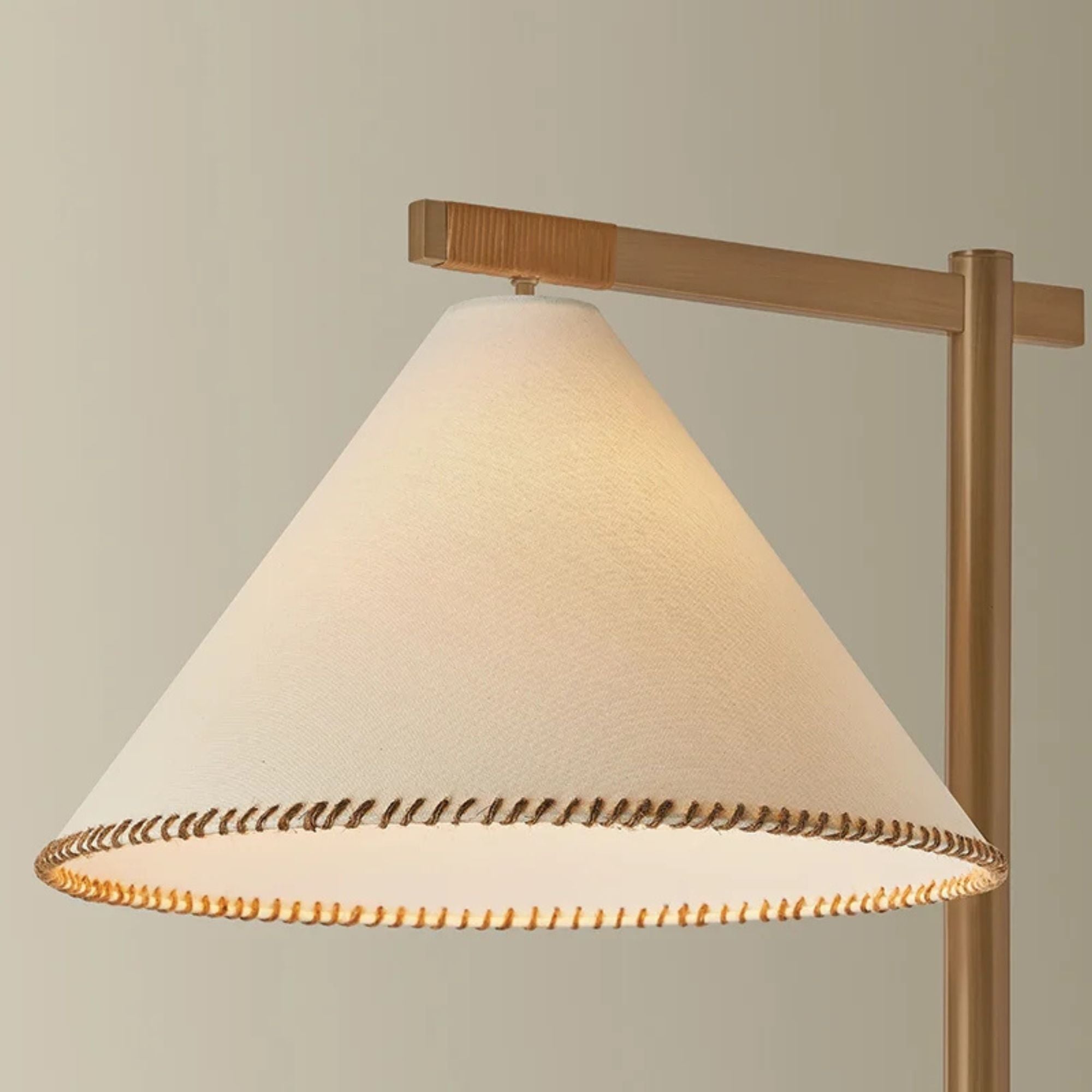 Troy Stoney Floor Lamp, 59.75 in. Height, Patina Brass