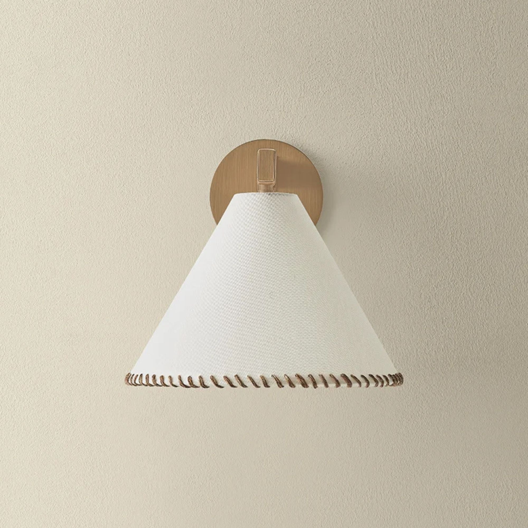 Troy Stoney 9.25 in. Wall Sconce, Patina Brass with Drum Shade