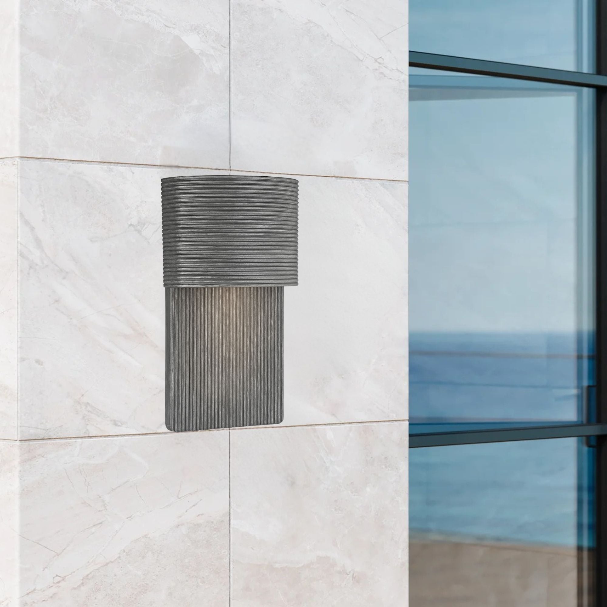 Troy Lighting - Tempe 12" Outdoor Wall Sconce, Graphite Finish | Bees Lighting